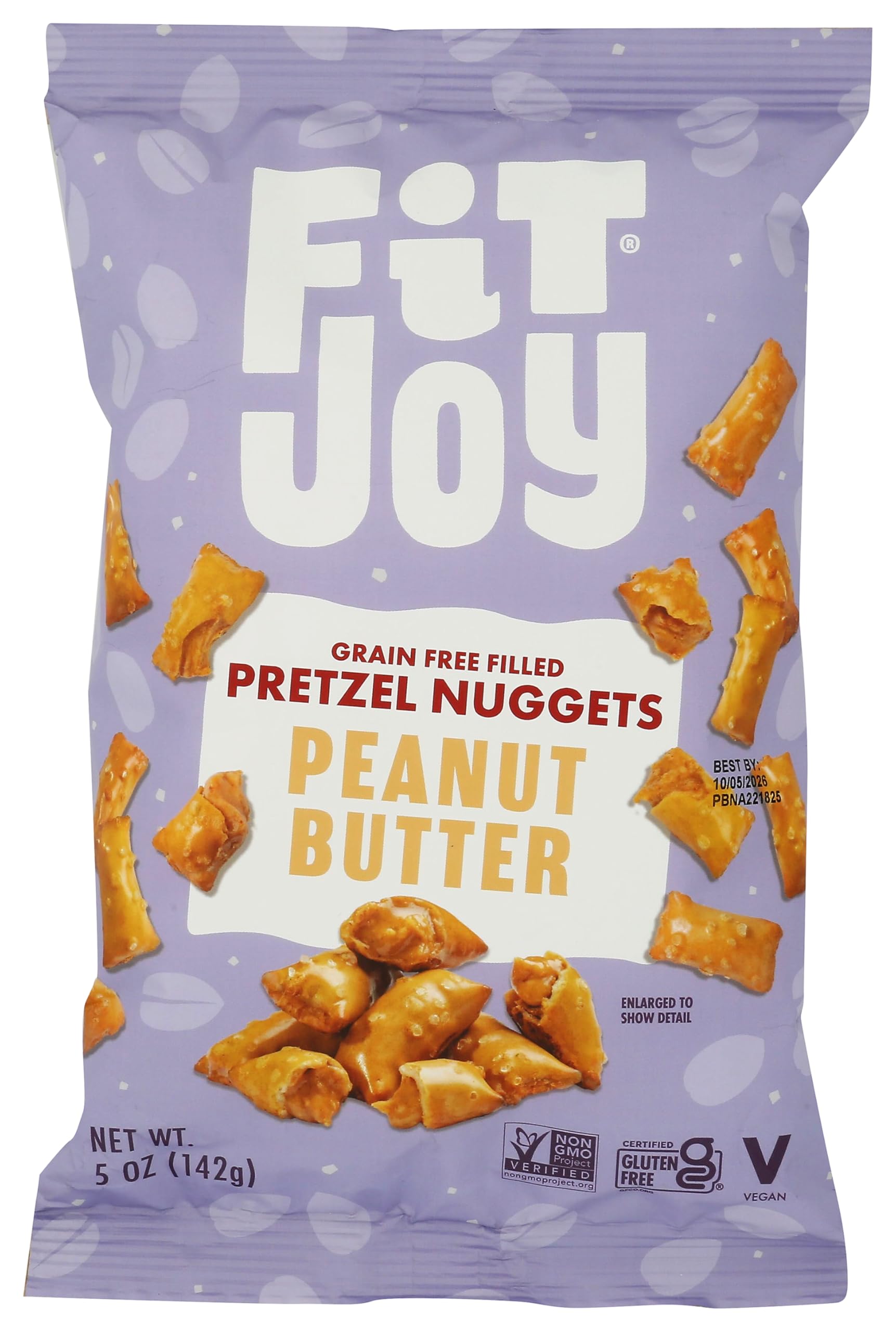 FitJoy Peanut Butter Filled Pretzel Nuggets – Gluten, Dairy & Corn Free Peanut Butter Snacks – Grain Free Cassava & Chickpea Flour Pretzel Snack – Flavored Pretzels for Mom, Children
