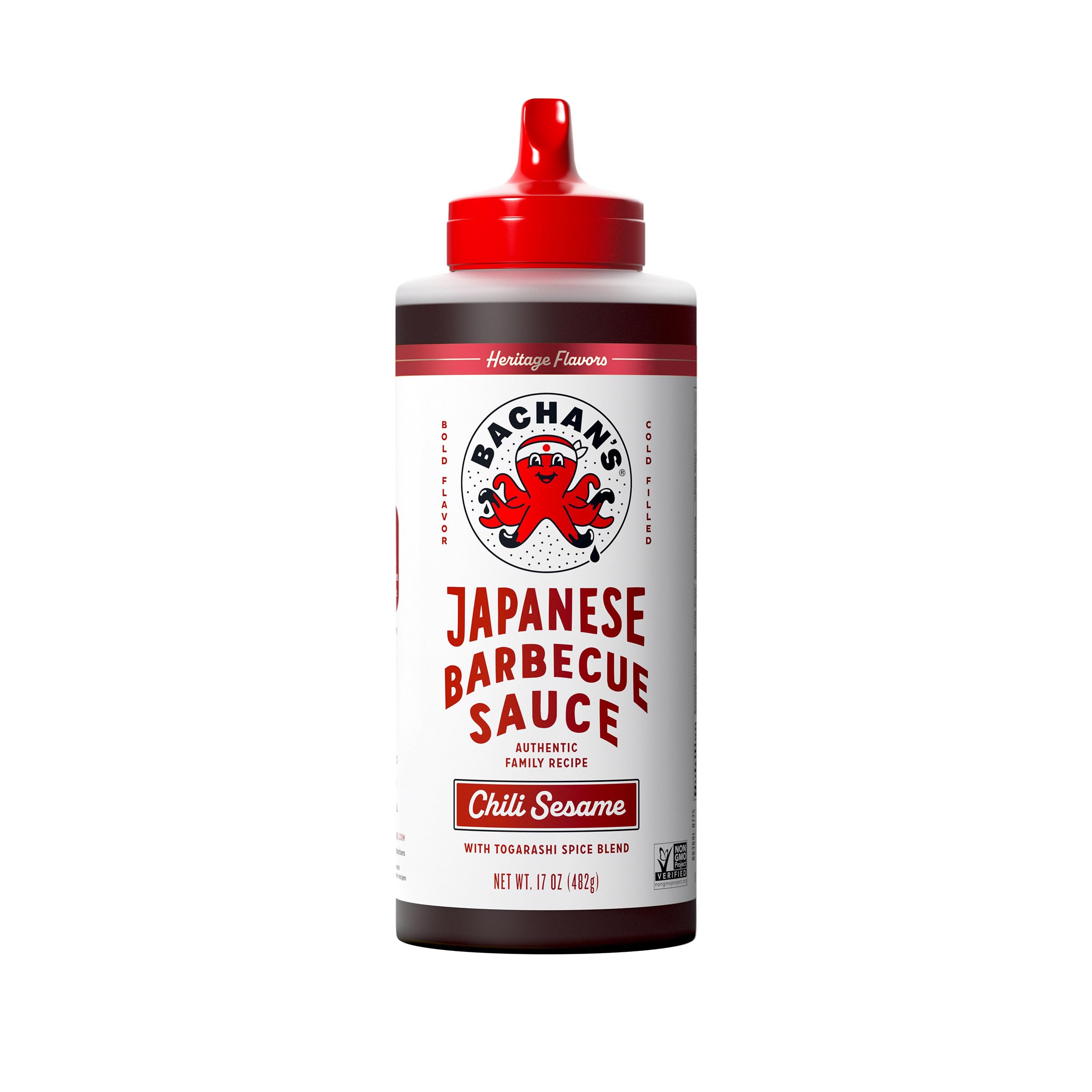 Bachan's Japanese Barbecue Sauce, Chili Sesame, 17 Oz Bottle | BBQ Sauce, Cold-Filled, Non GMO, No Preservatives, Vegan and BPA free