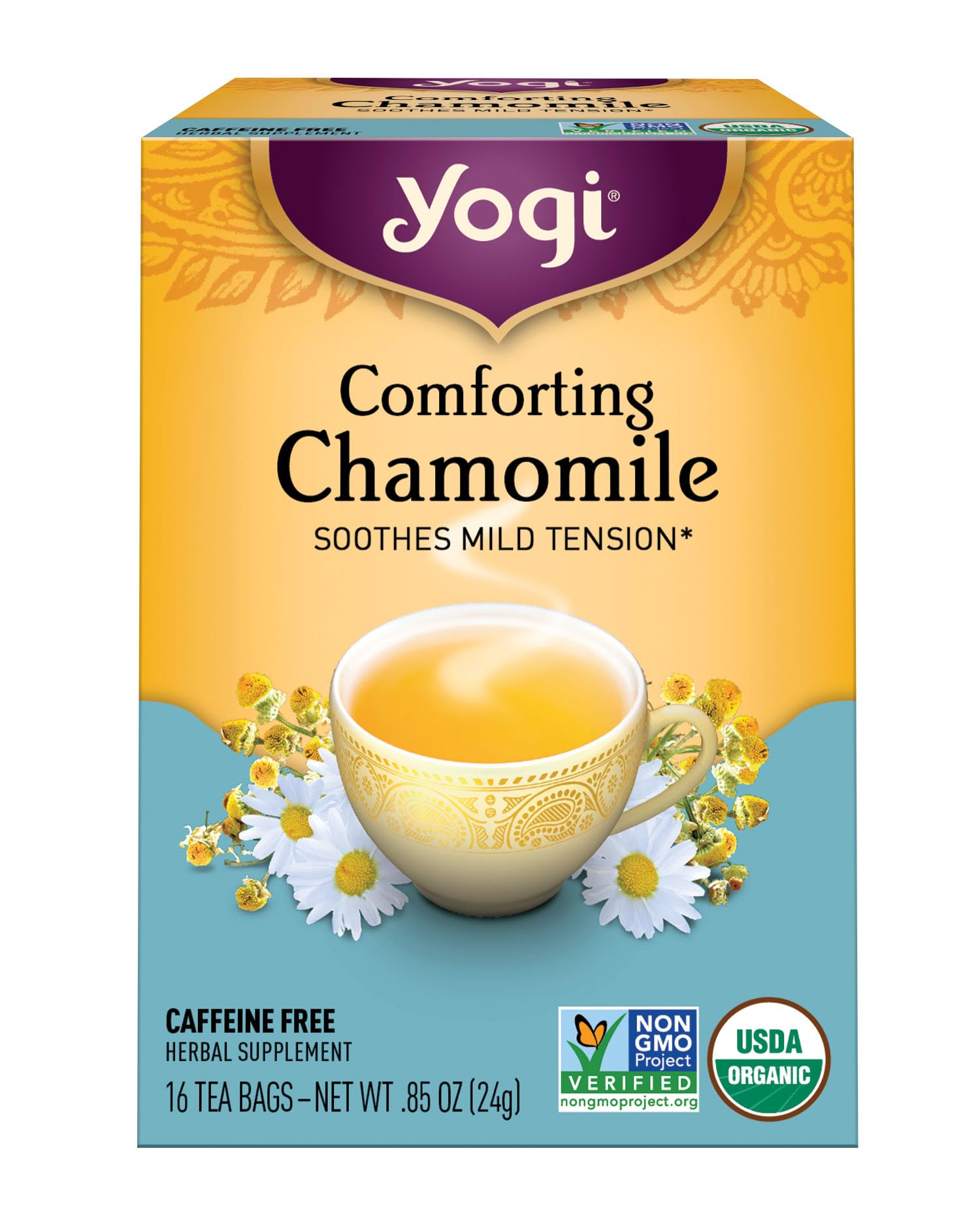 Yogi Tea, Chamomile, 16 Count, Packaging May Vary