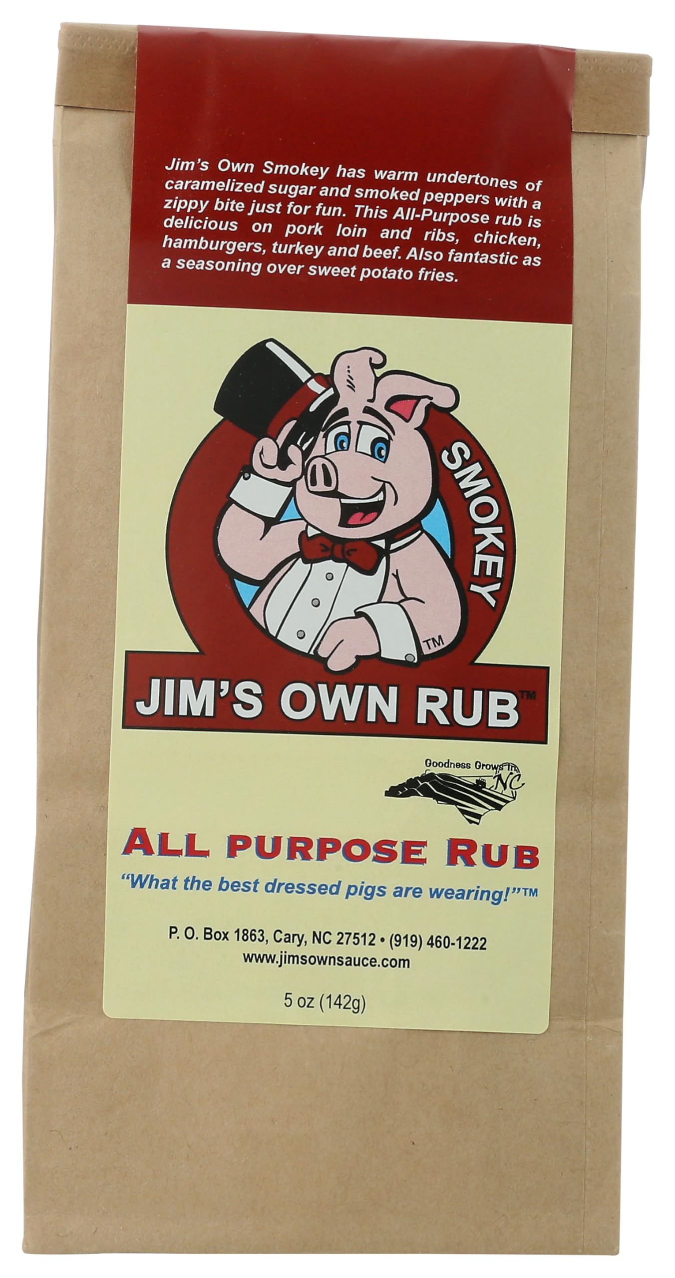 Jims Own Sauce All Purpose Rub Smokey, 5 OZ