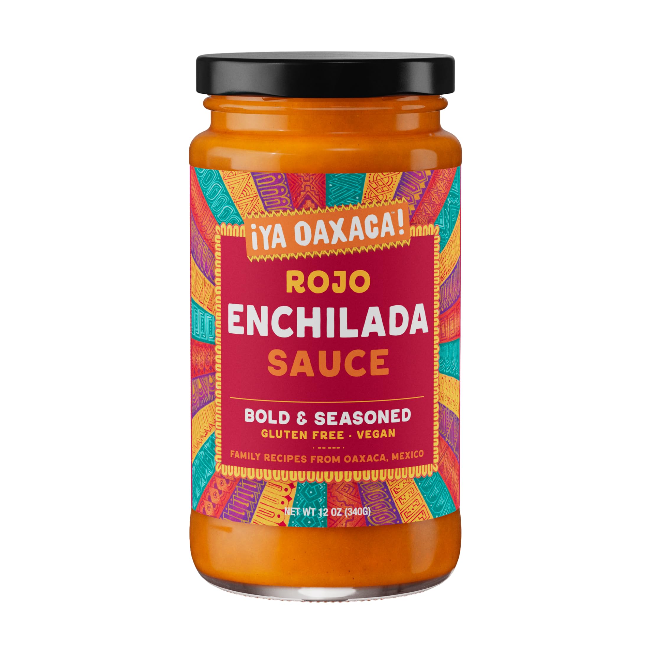 Ya Oaxaca - Rojo Enchilada Sauce - Mild Spice - 12oz | Bold & Seasoned - Made w/Premium Ingredients - Vegan, Gluten Free, Non-GMO - Great on Enchiladas, Burritos, Tortillas