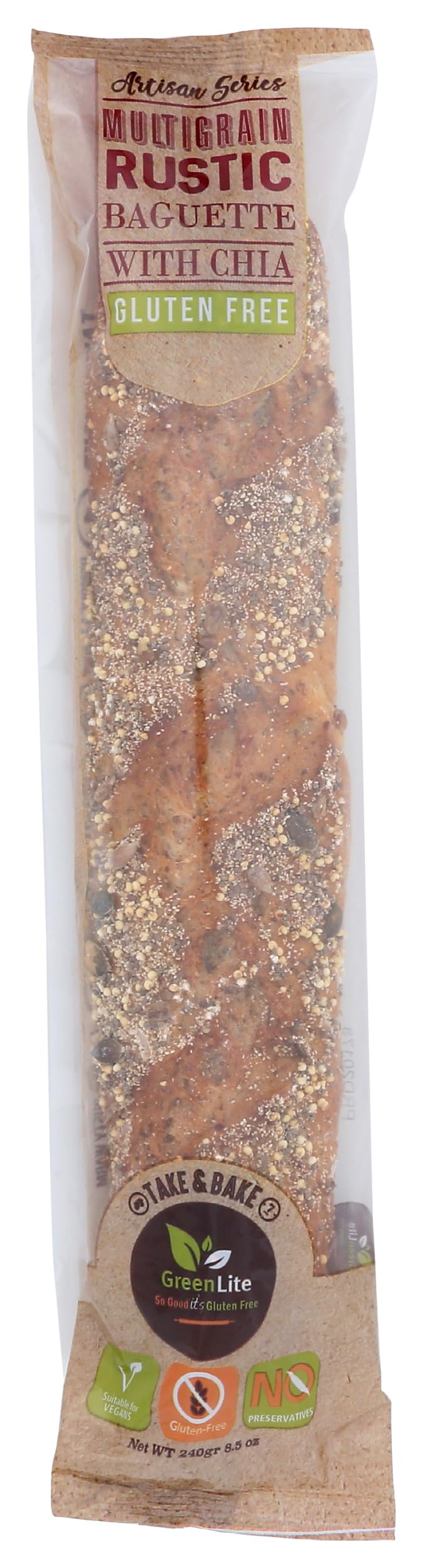 Frozen, Baguette Multigrain Chia Take Bake Gluten Free, 8.5 Ounce