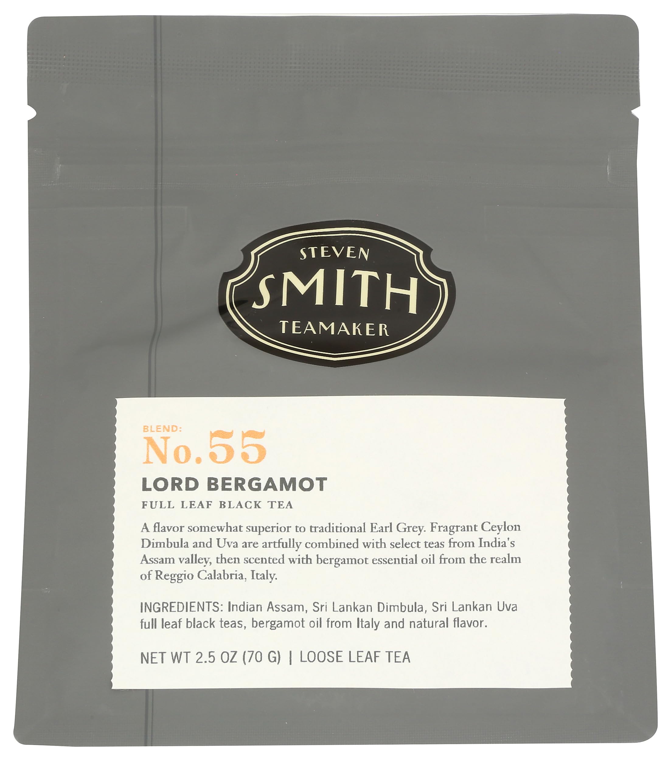 Steven Smith Teamaker, Tea Earl Grey Loose Leaf Lord Bergamot, 2.5 Ounce