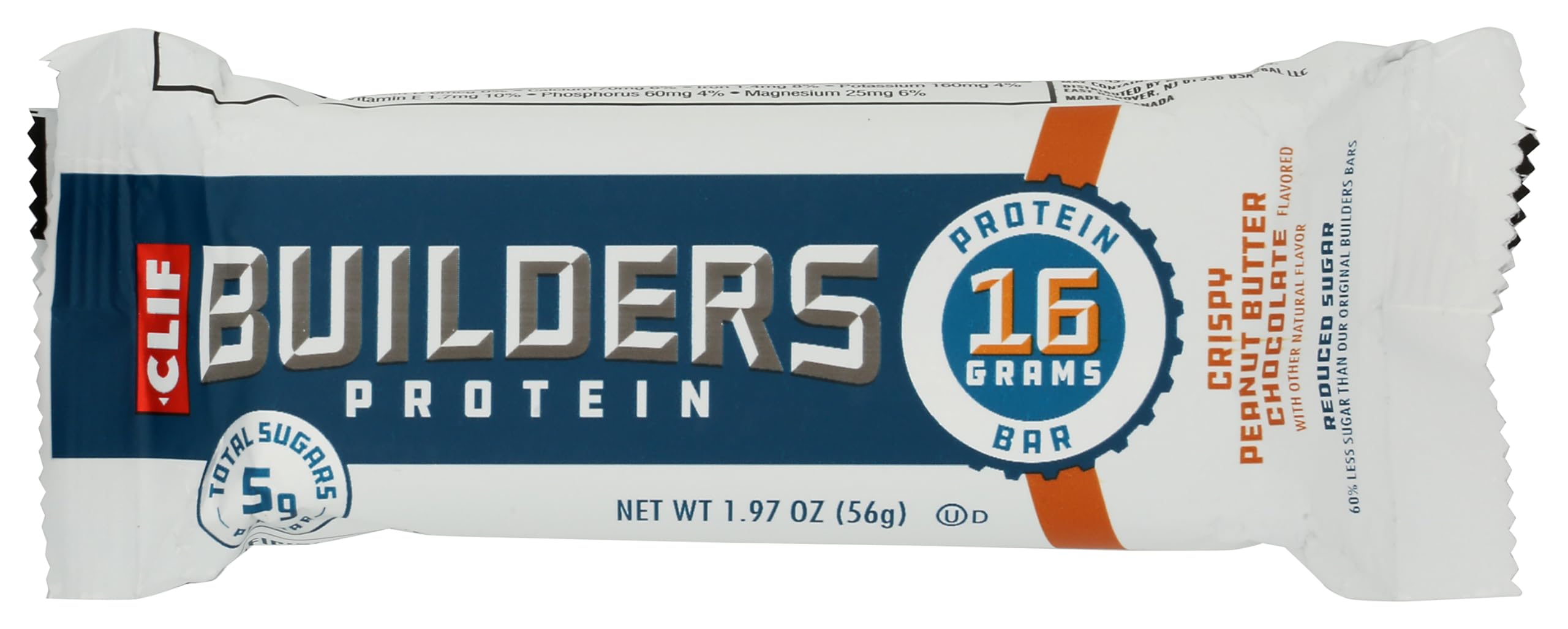 CLIF Peanut Butter Chocolate Bar, 1.97 OZ | Clif Builder's Protein Bar, Peanut Butter Chocolate, Pack of 12