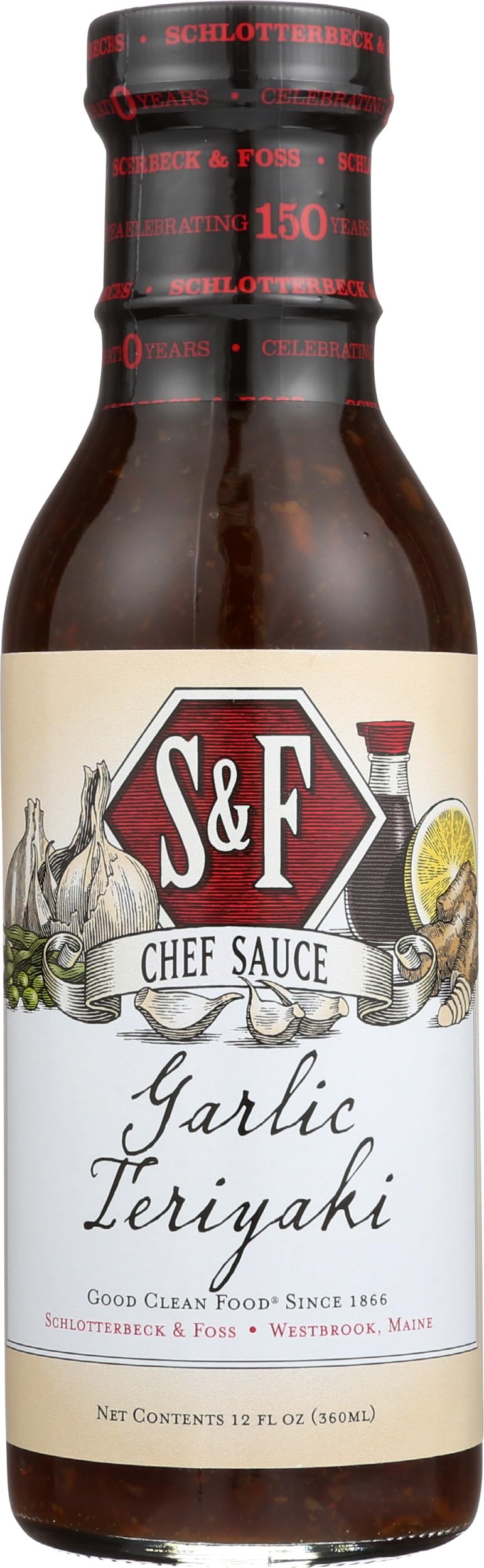 Schlotterbeck & Foss Garlic Teriyaki Sauce, 12 FZ