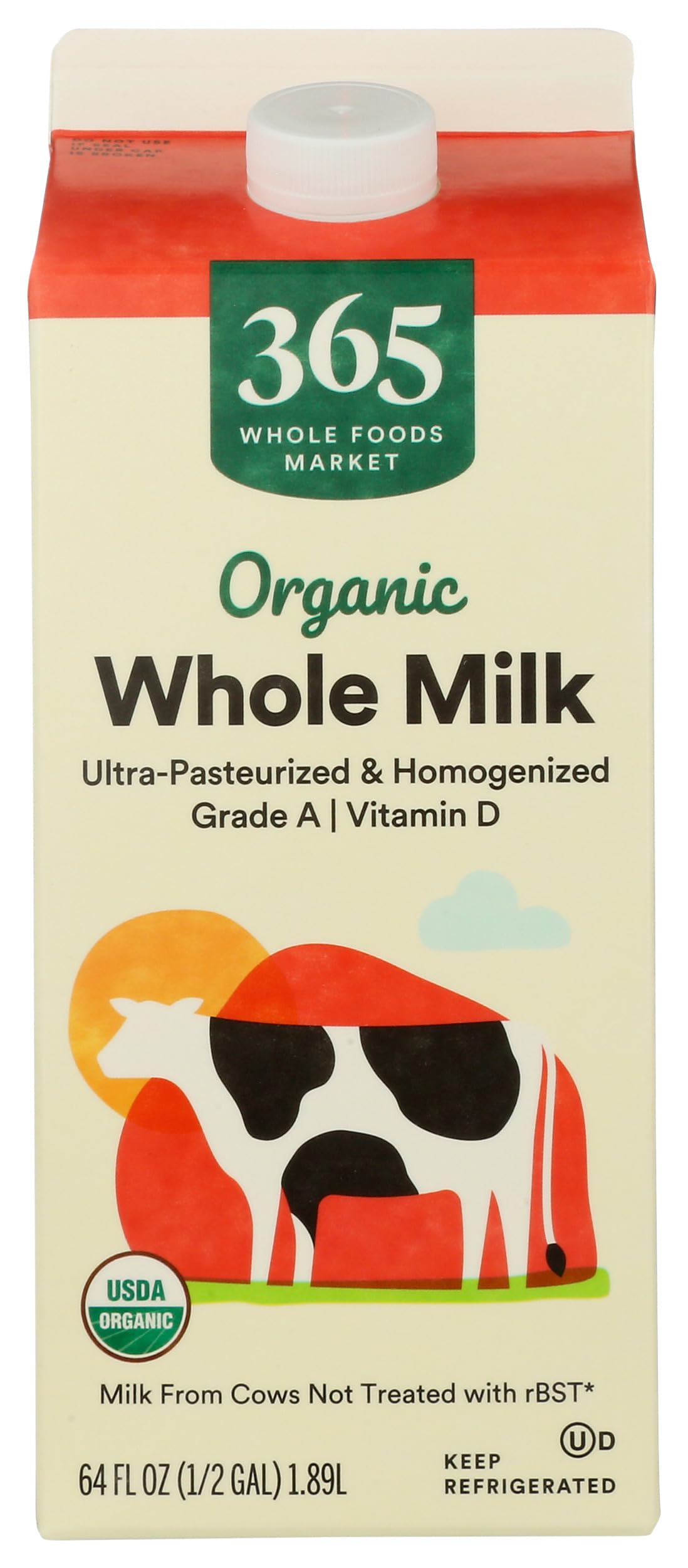 Organic Whole Grade A Milk, Ultra-Pasteurized & Homogenized, 64 Ounce