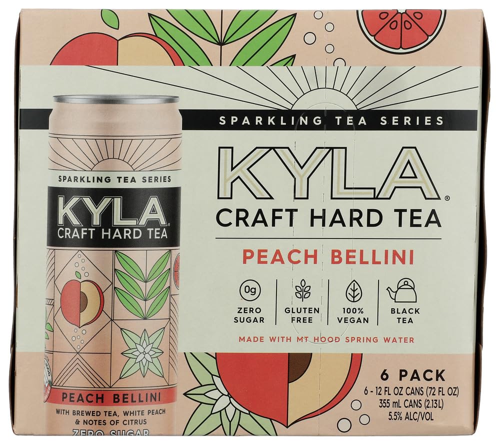 Hard Tea Peach Bellini 6pk, 12 Fl Oz Cans