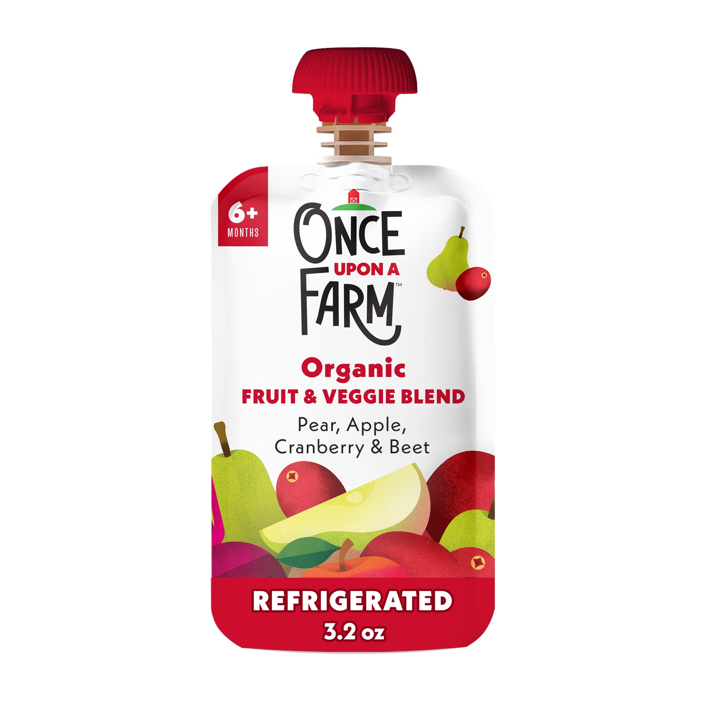 ONCE UPON A FARM Organic Pear Apple Blend Pouch, 3.2 OZ