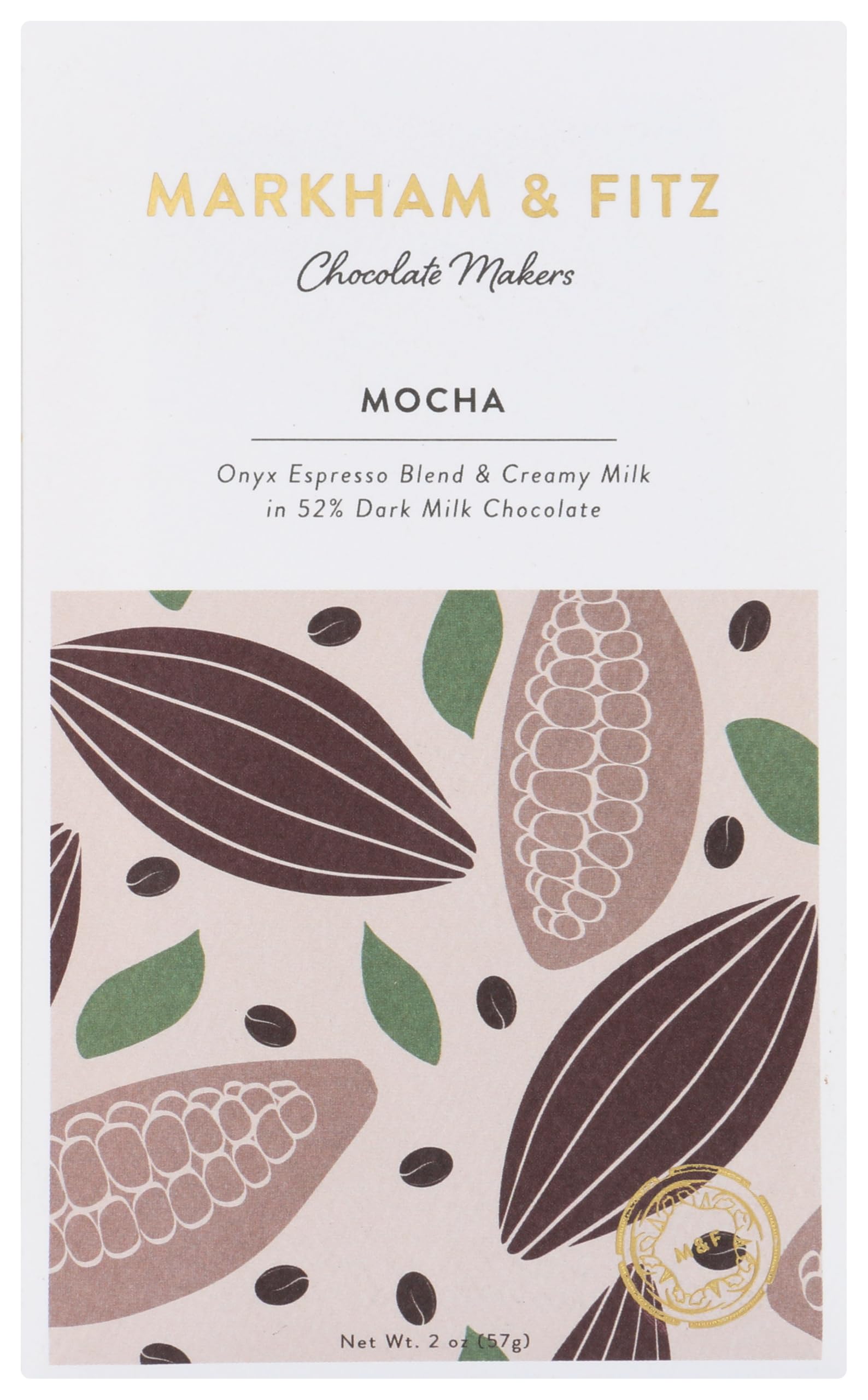 Markham & Fitz Mocha Chocolate Bar, 2 OZ