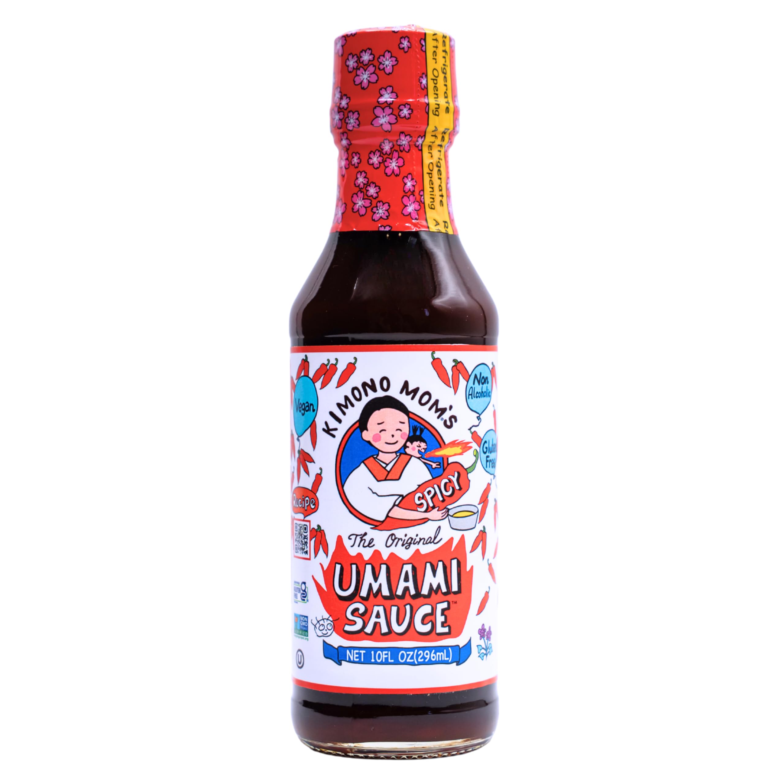 SAN J INTERNATIONAL Spicy Kimono Mom Umami Sauce, 10 FZ