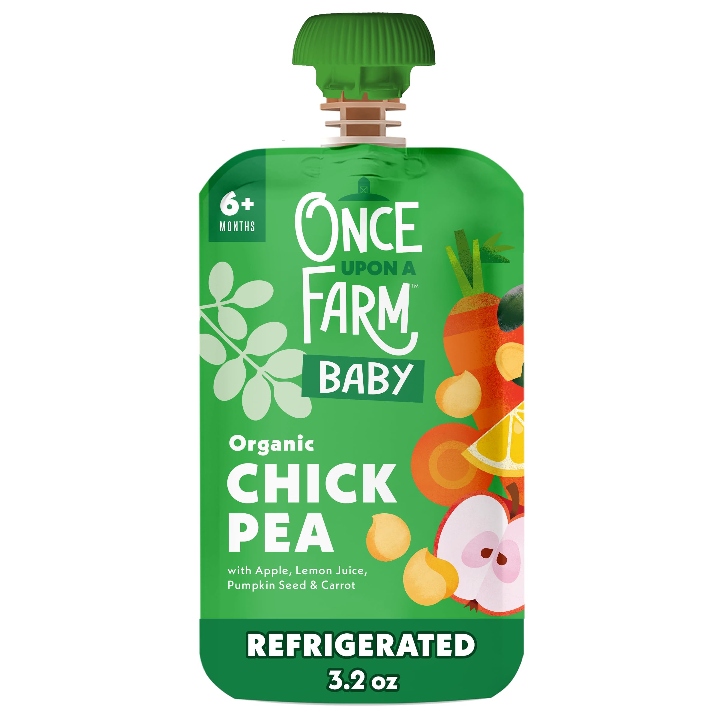 ONCE UPON A FARM Organic Chickpea Apple Protein Pouch, 3.5 OZ