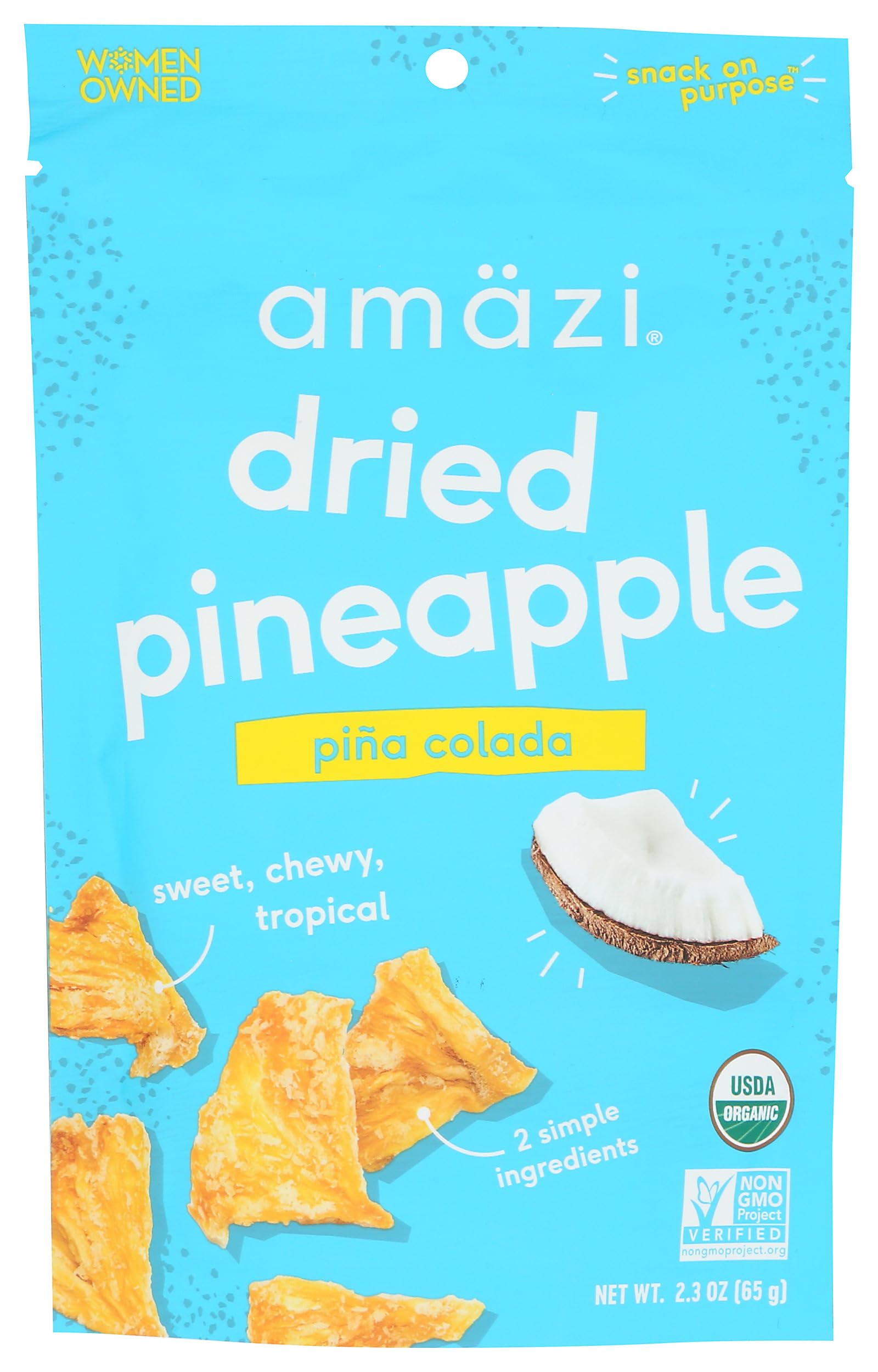 Dried Fruit Pineapple Pina Colada Organic, 2.3 Ounce