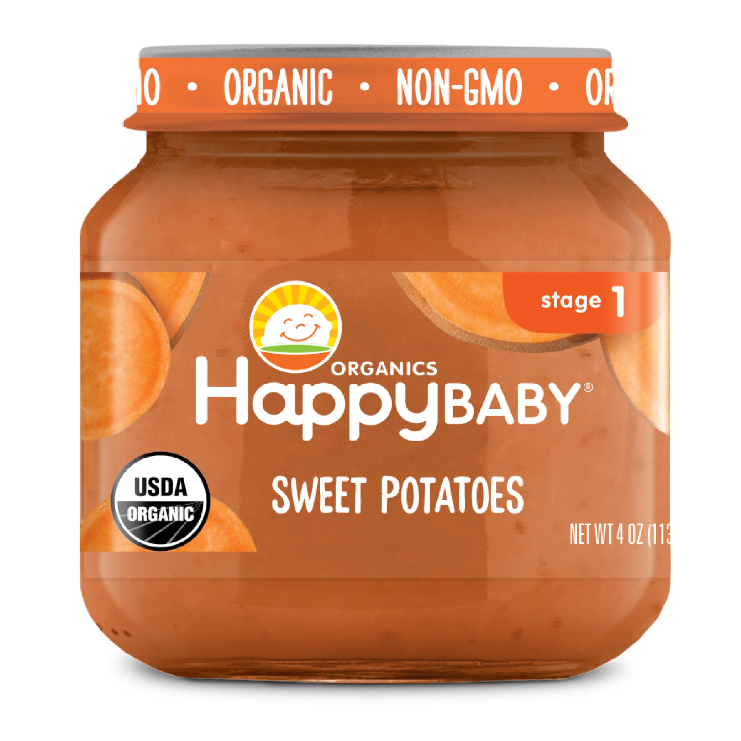Happy Baby Organic Stage 1 Sweet Potatoes, 4 OZ