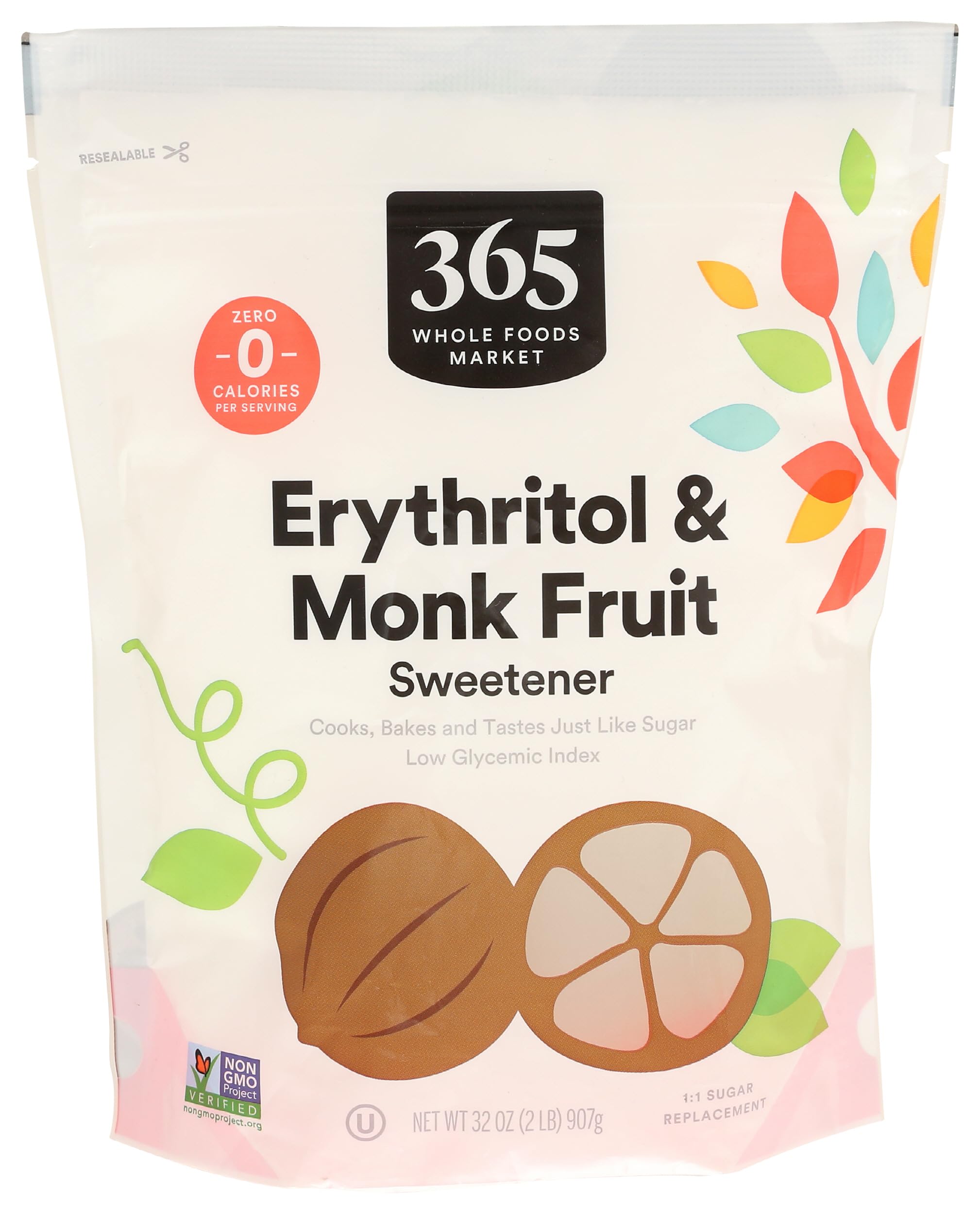 Erythritol & Monky Fruit Sweetener, Sugar Substitute, 32 Ounce