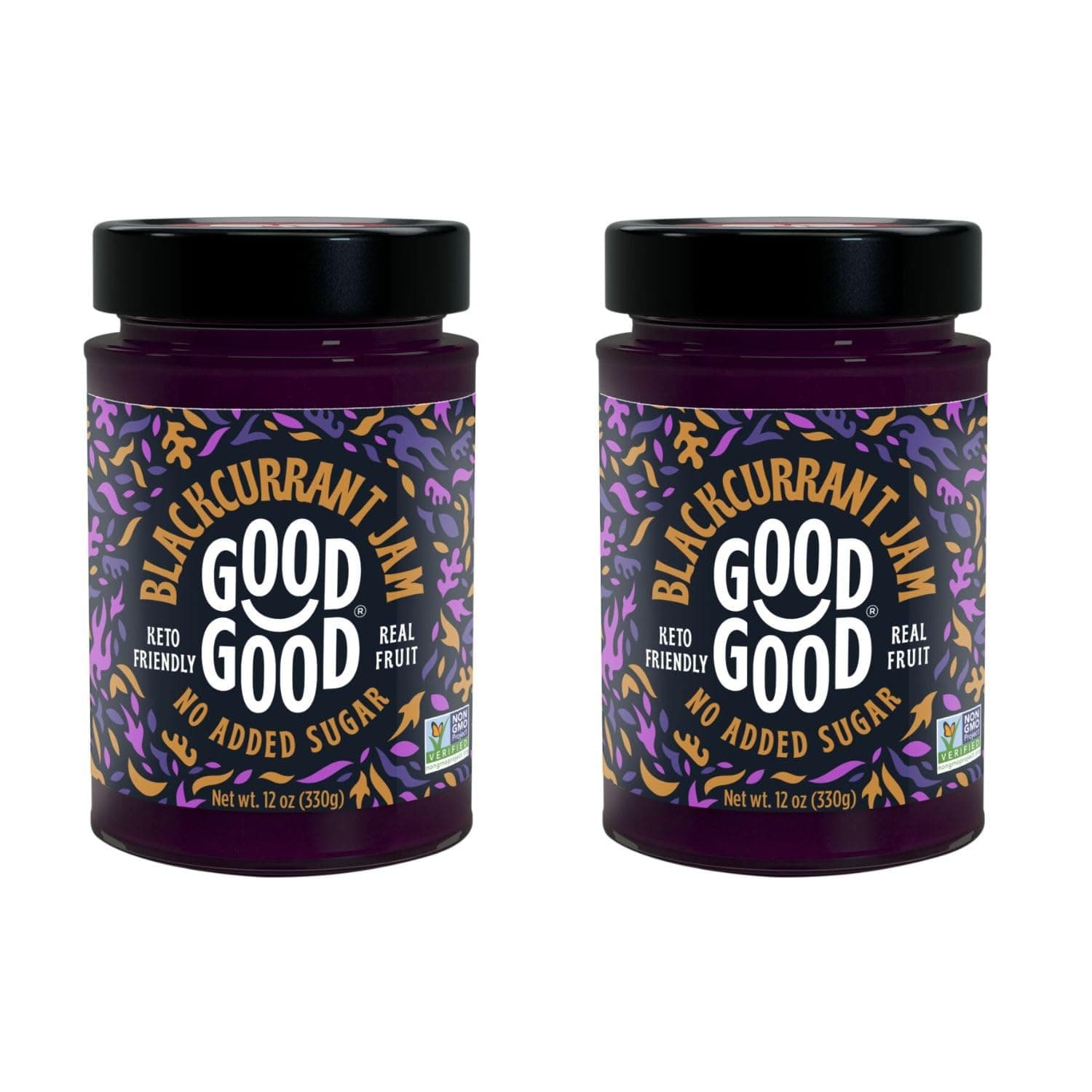 GOOD GOOD No Added Sugar Jam (Blackcurrant)