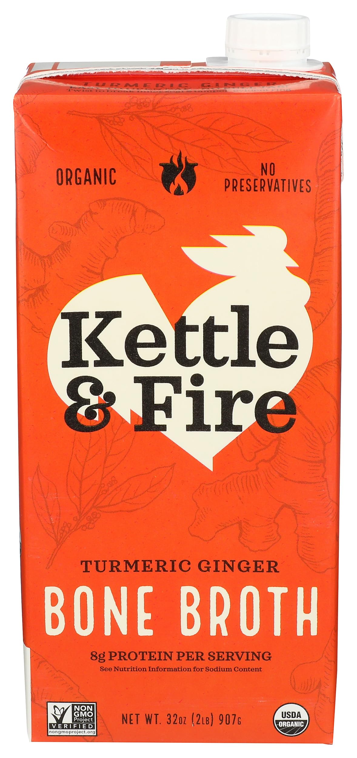 Kettle And Fire Broth Bn Chckn Trmrc Gng 32 OZ