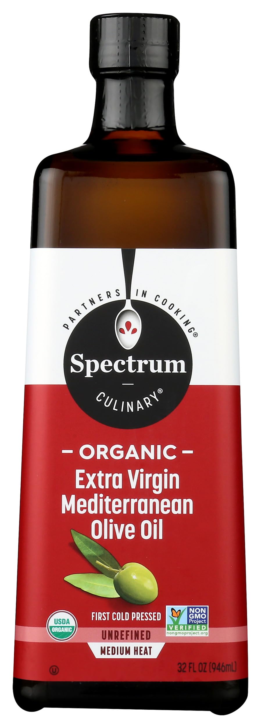 Spectrum Organic Mediterranean Extra Virgin Olive Oil, 33.8 Oz