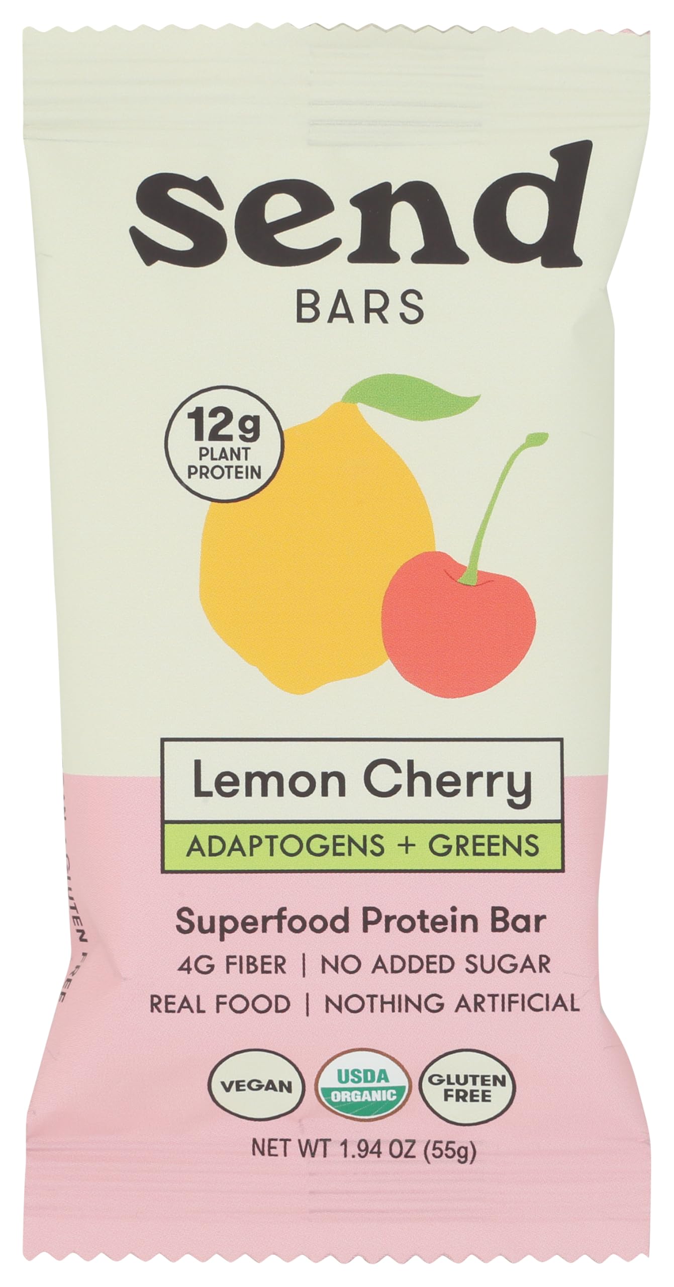 Send Bars Organic Lemon Cherry Protein Bar, 1.94 OZ