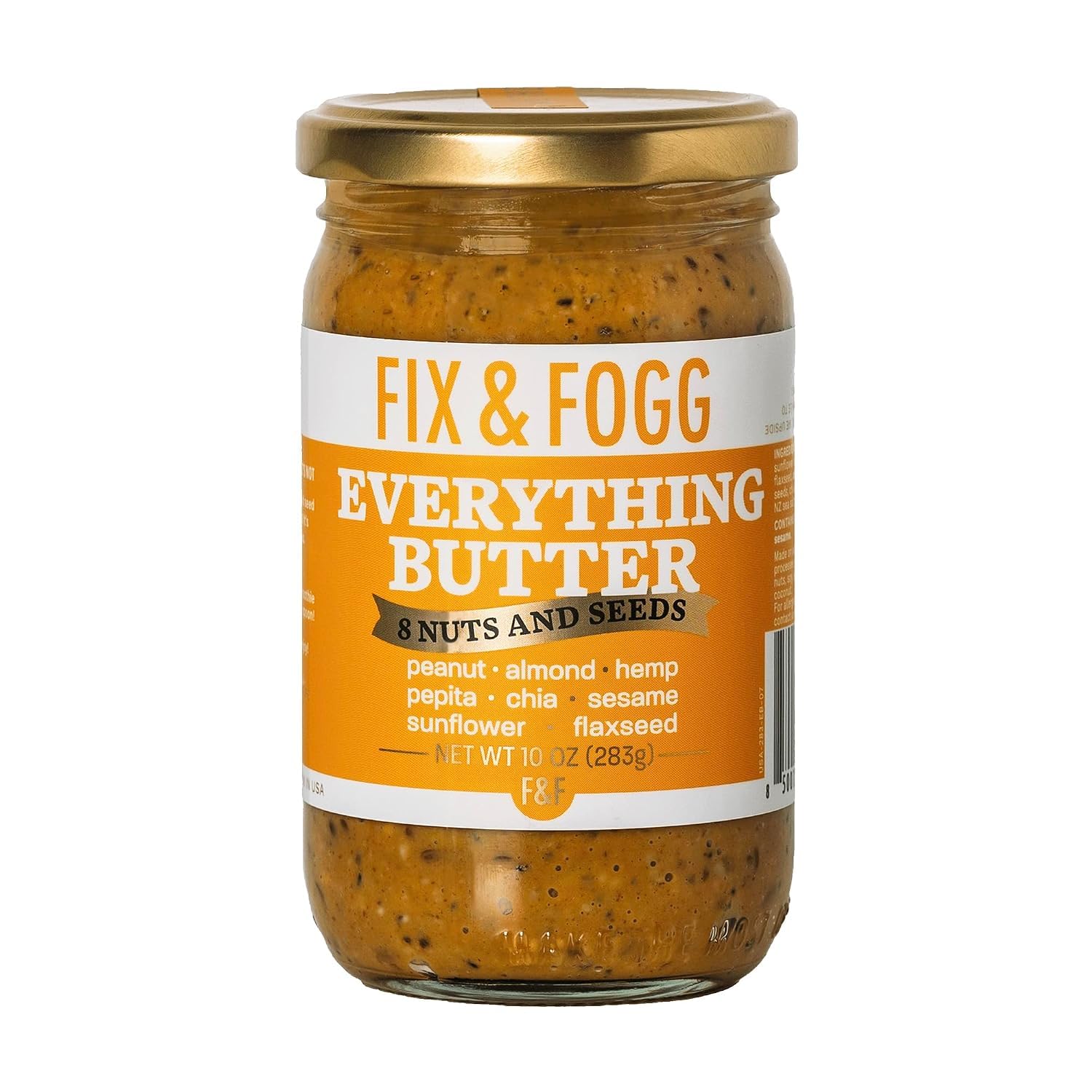 Fix & Fogg Everything Butter — New Zealand Made – 10 oz, 1 Pack | Natural Everything Butter Spread, No Added Sugar, Palm Oil Free, Non-GMO, Vegan, Keto & Paleo