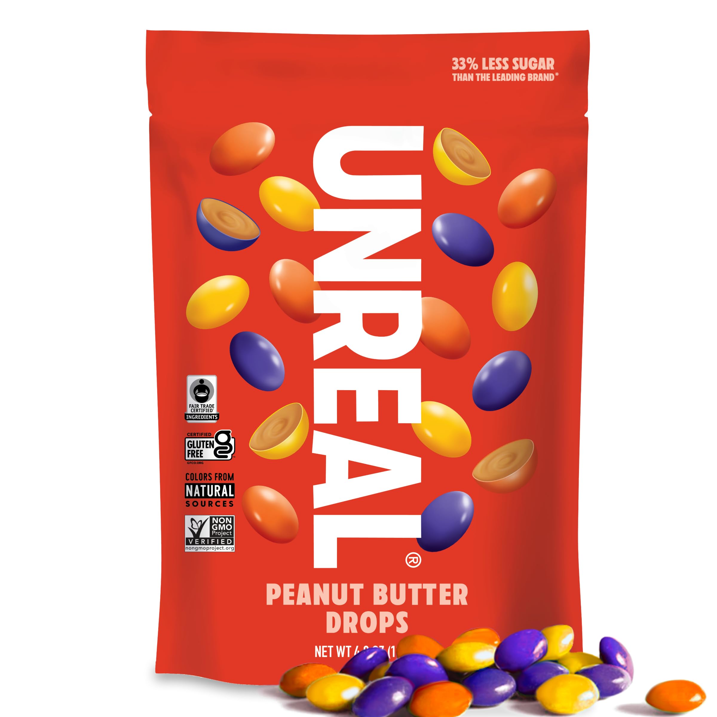 Unreal Peanut Butter Drops, 4 OZ