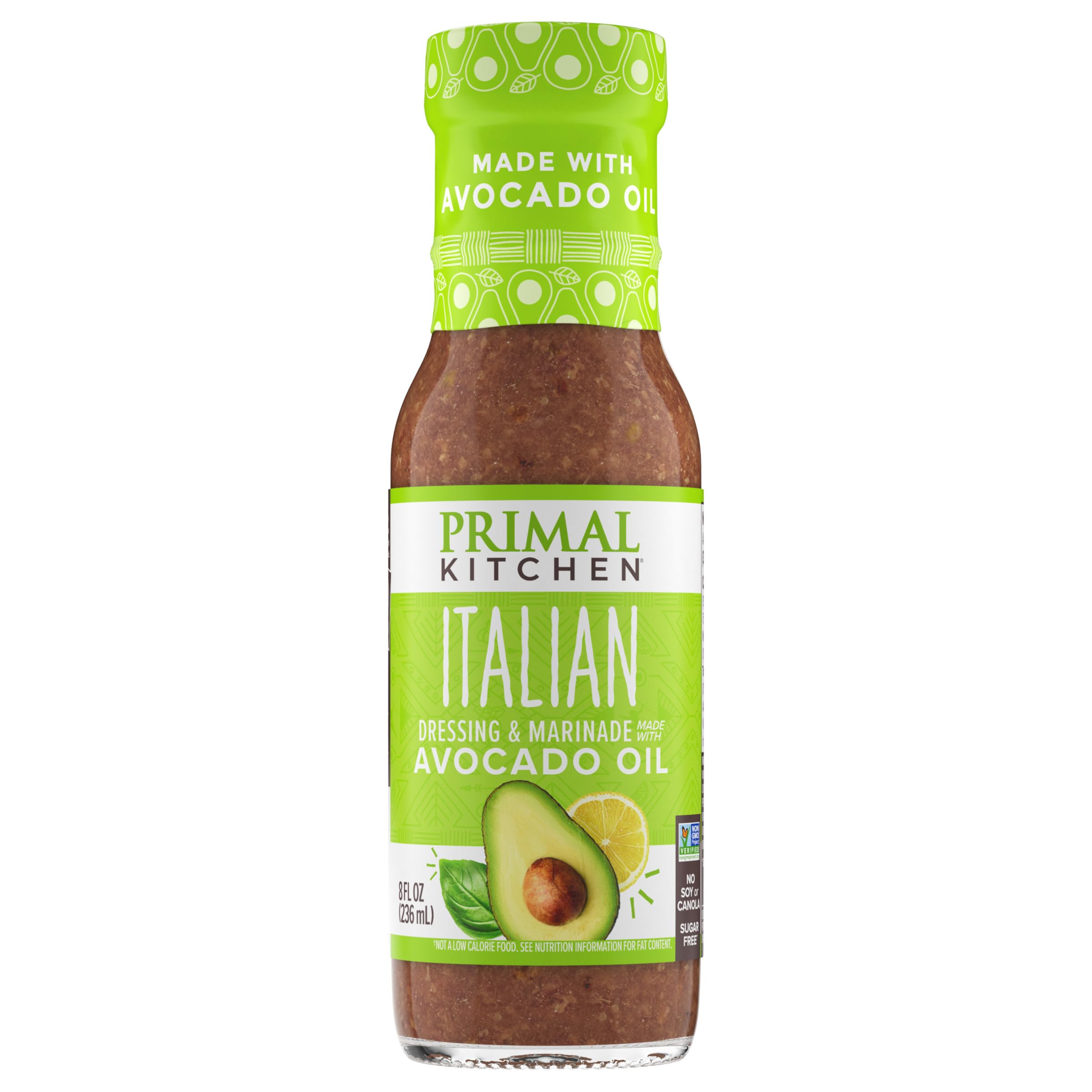 Primal Kitchen Italian Vinaigrette & Marinade Salad Dressing made with Avocado Oil, Whole30 Approved, Certified Paleo, and Keto Certified, 8 Fluid Ounces