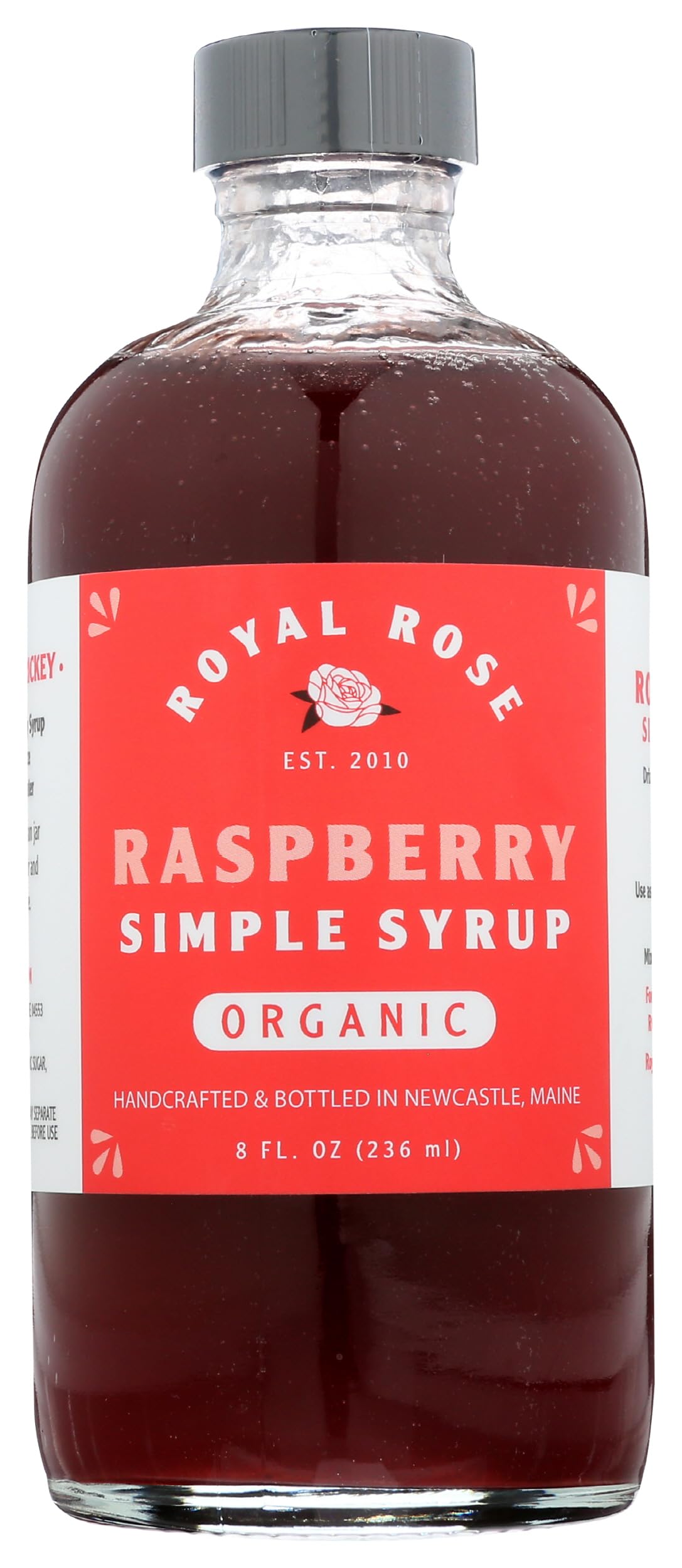 Royal Rose Organic Raspberry Simple Syrup, 8 FZ