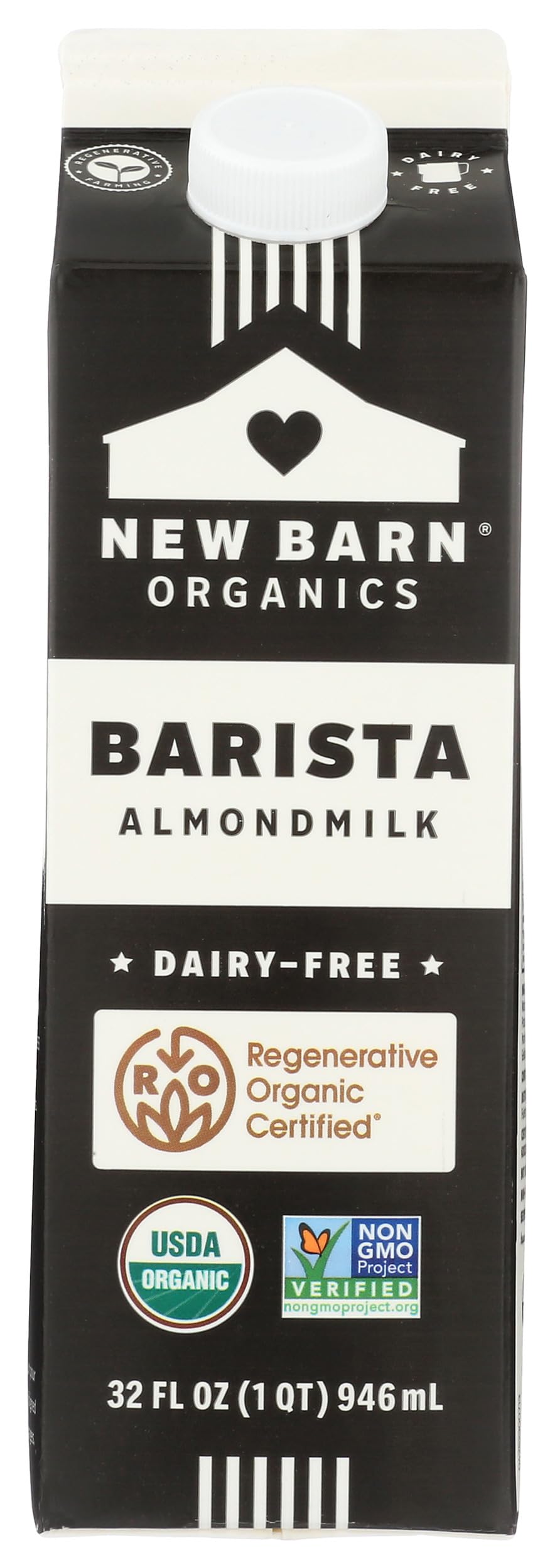 New Barn Organic Barista Almond Milk, 32 FZ