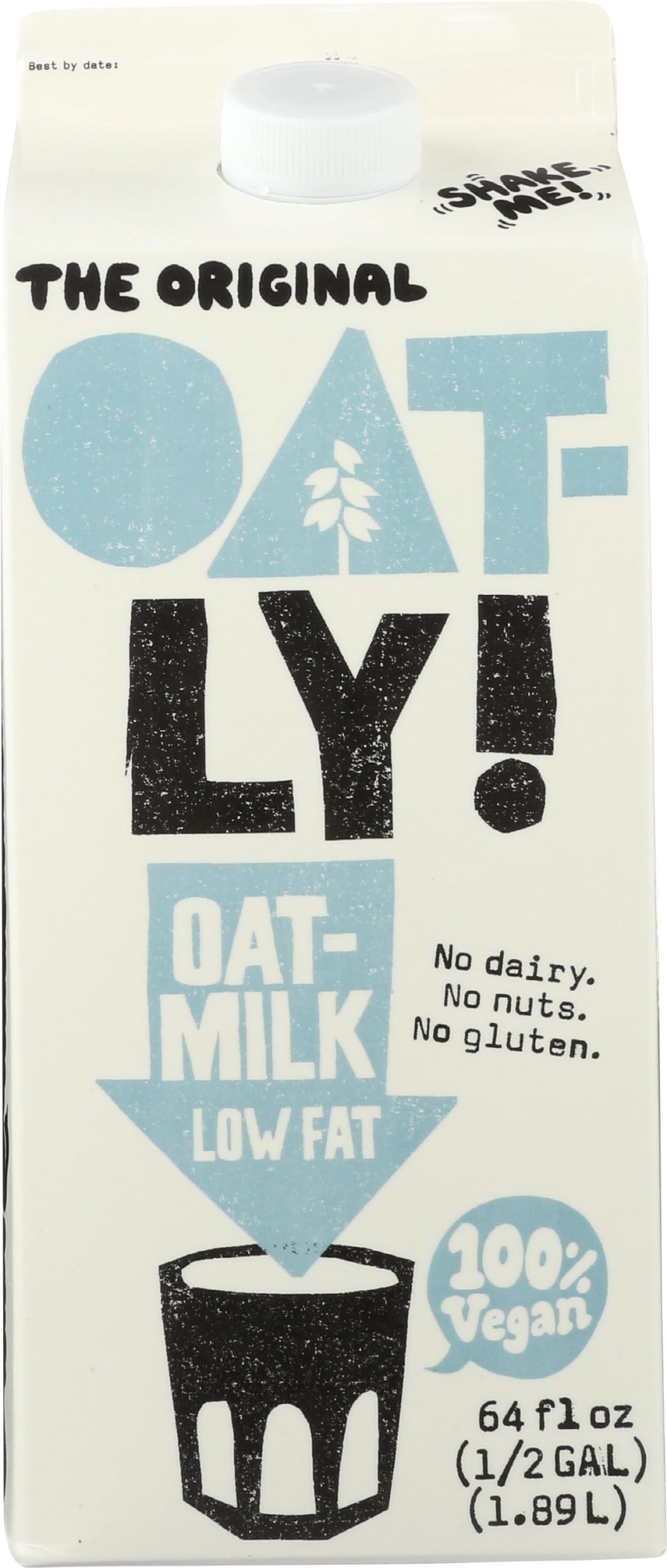 Oatmilk Low Fat, 64 Ounce | Plant-Based Made from Oats, Milk Alternative, Vegan, Non-GMO, Gluten Free, Kosher