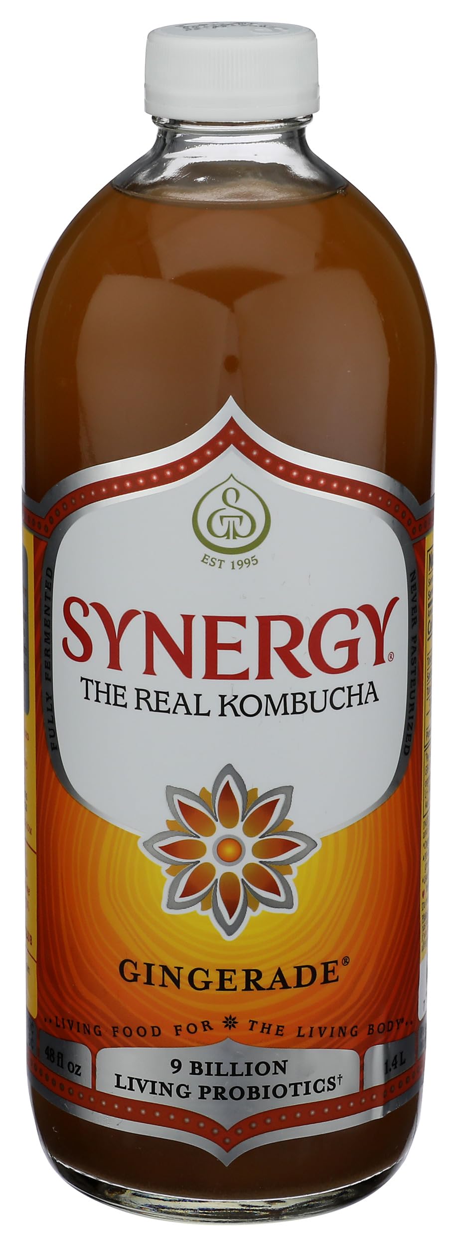 GTs Enlightened Synergy Organic and Raw Kombucha, Gingerade, 48 oz