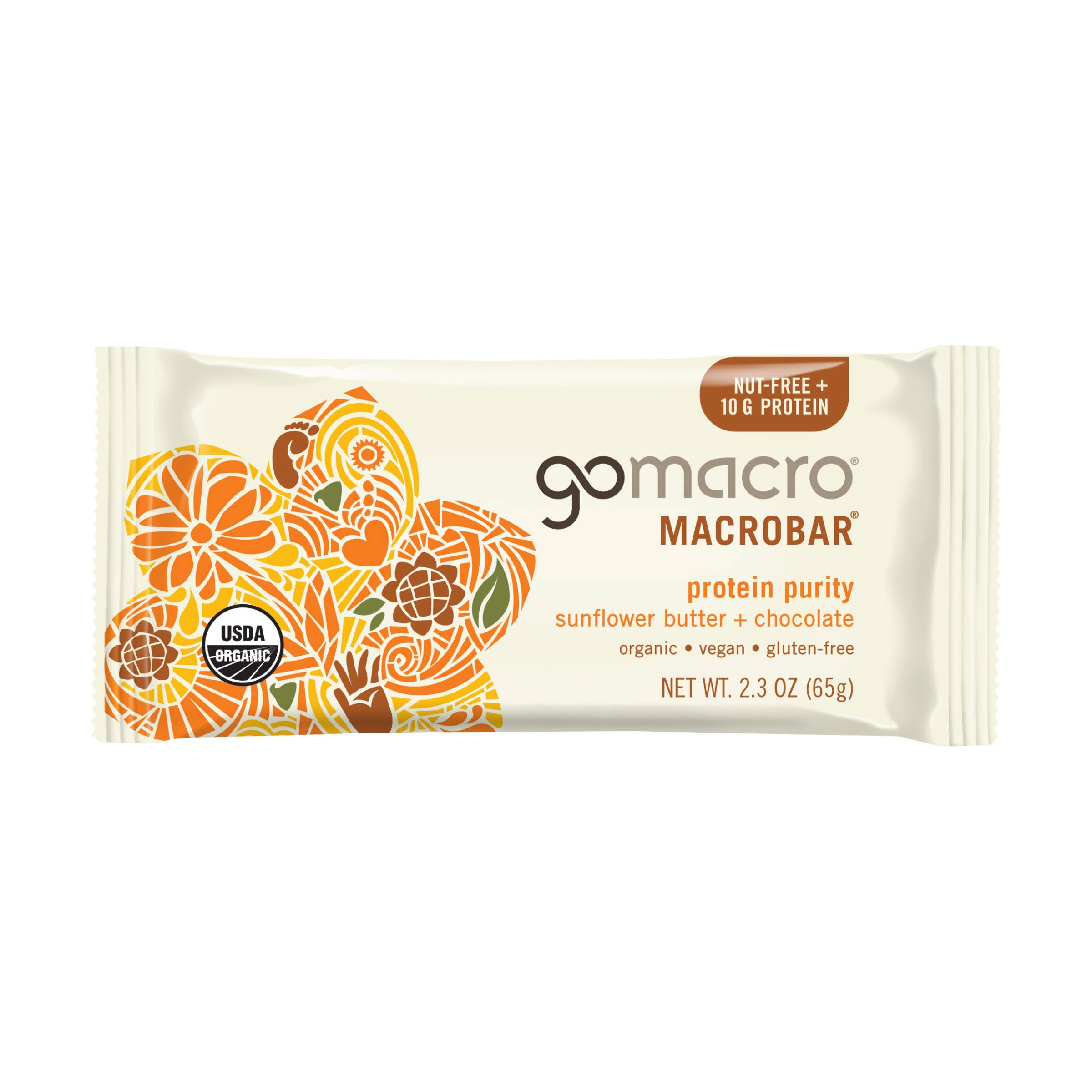 GoMacro Protein Purity Sunflower Butter and Chocolate, 2.3 oz