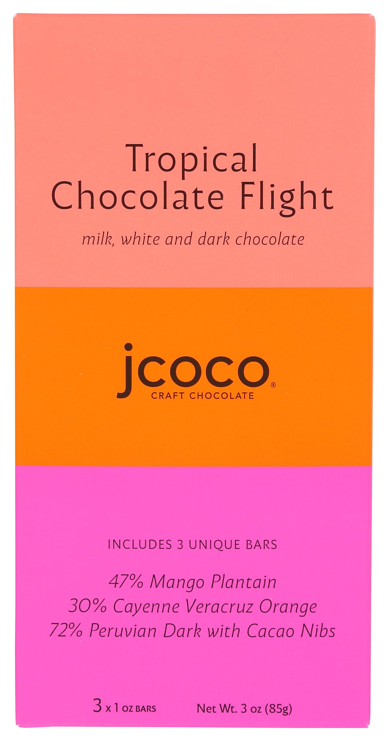 Chocolate Flight Tropical 3 Count, 3 Ounce