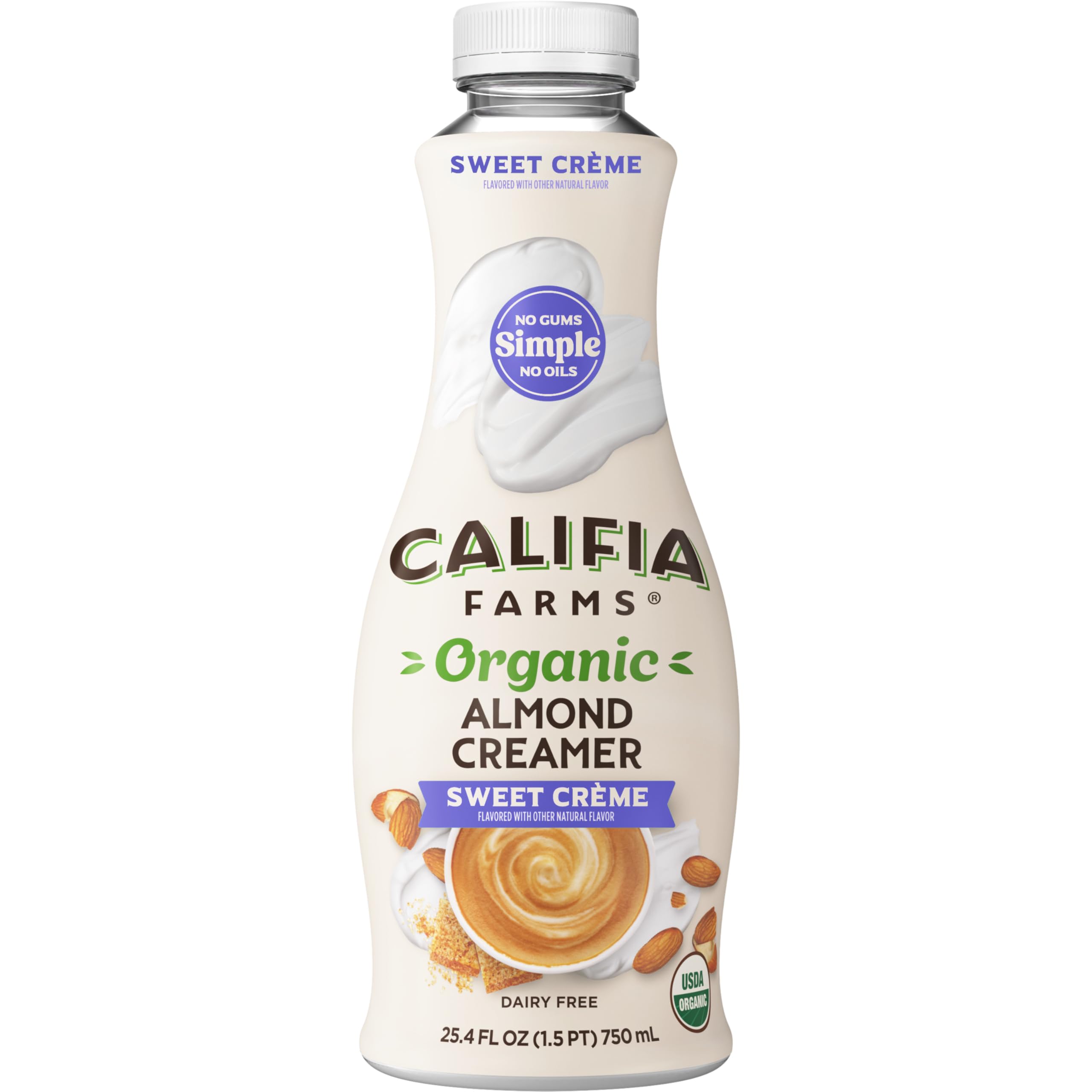 Creamer Almond Sweet Creme Organic, 25.4 Fl Oz