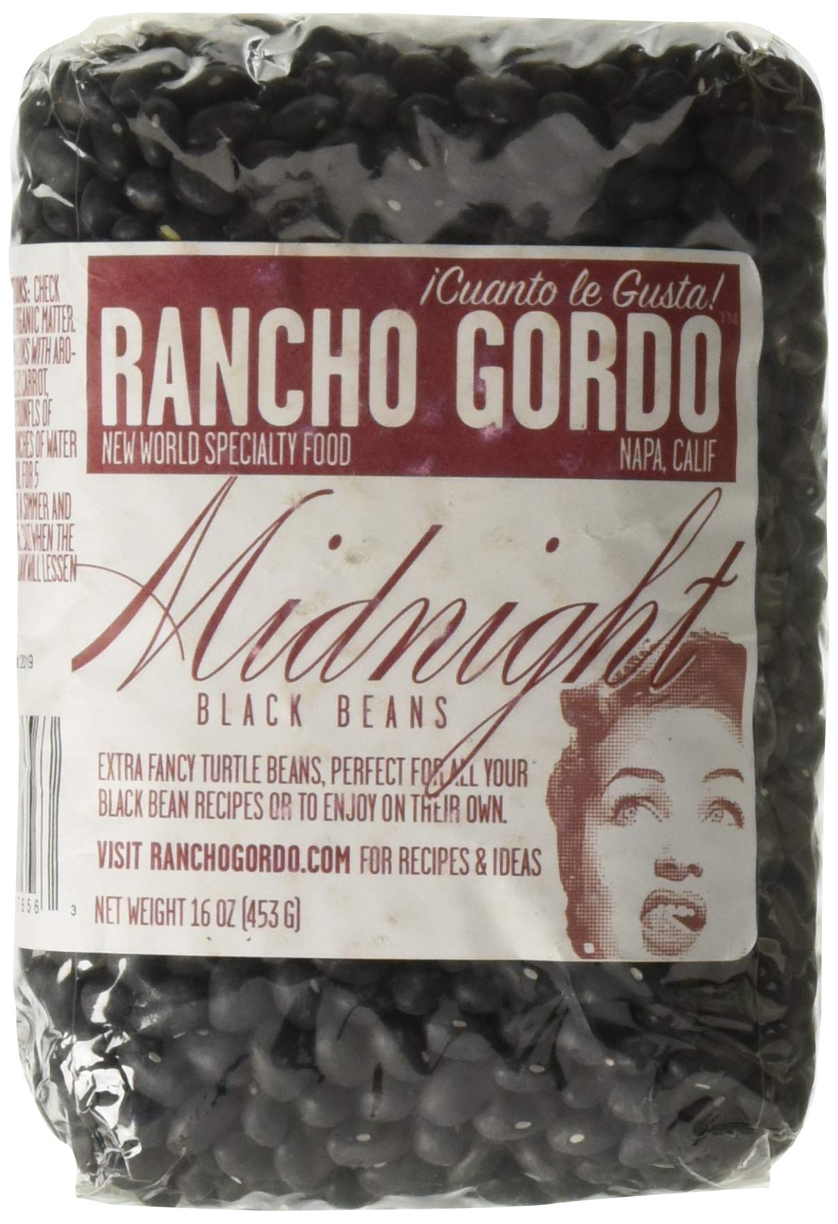 Rancho Gordo Heirloom Midnight Black Beans, 16 oz