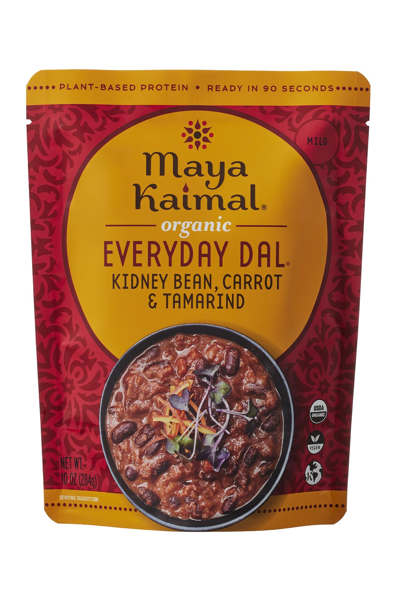 MAYA KAIMAL Organic Kidney Beans, Carrots & Tamarind Everyday Dal, 10 OZ | Organic, Ready to Eat