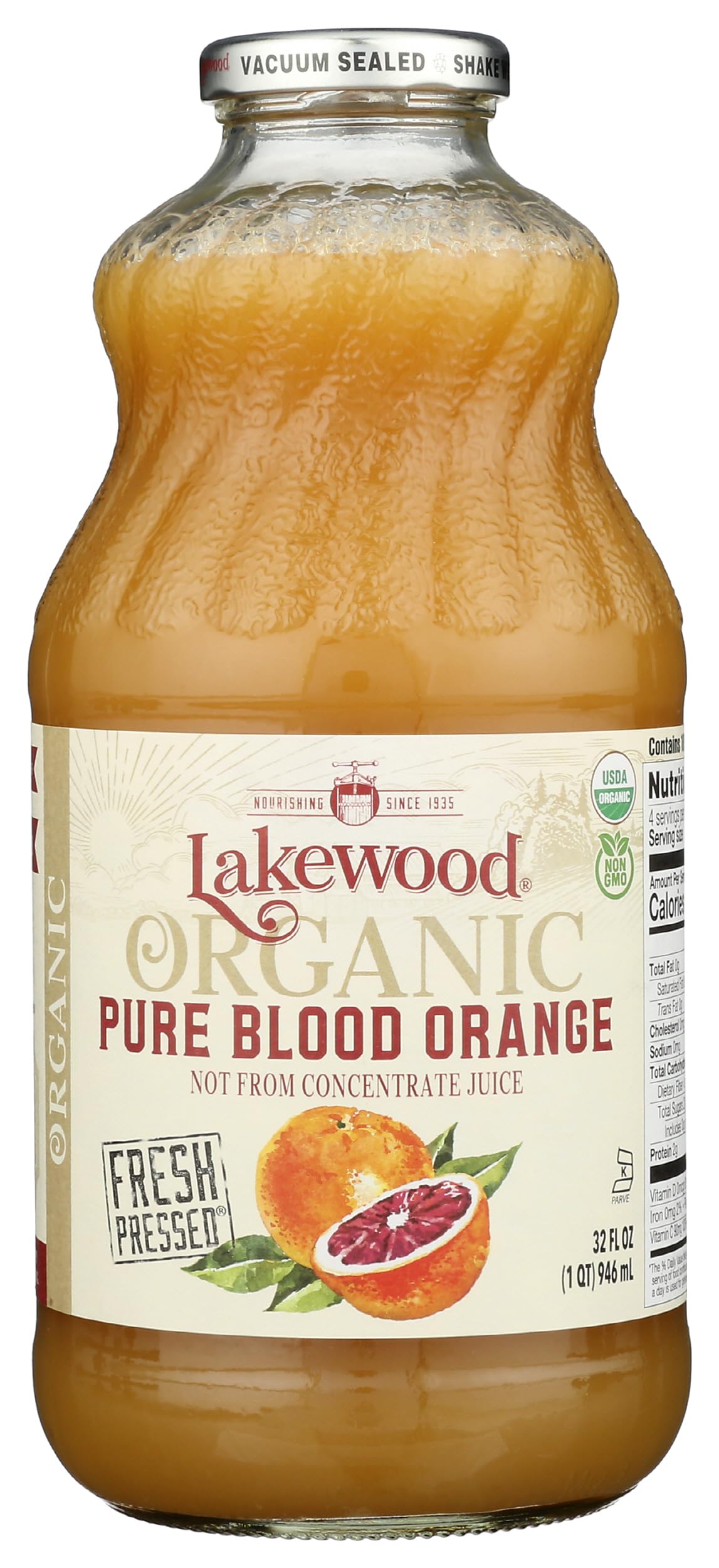 Juice Pure Blood Orange Organic, 32 Fl Oz
