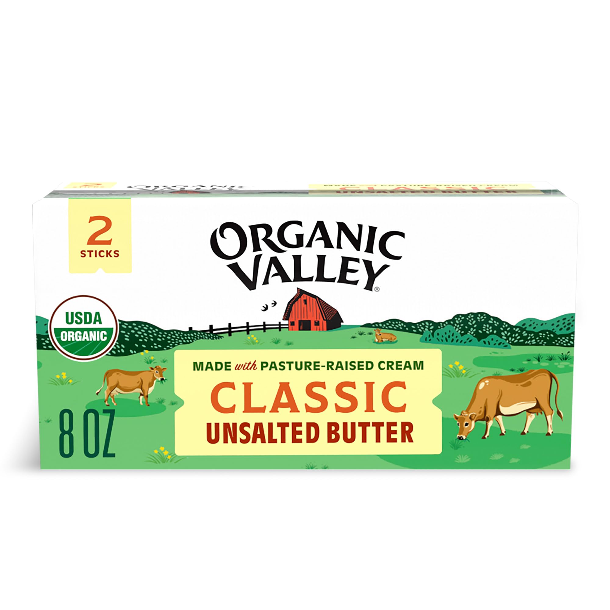 Organic Valley Unsalted Organic Butter, 8 oz