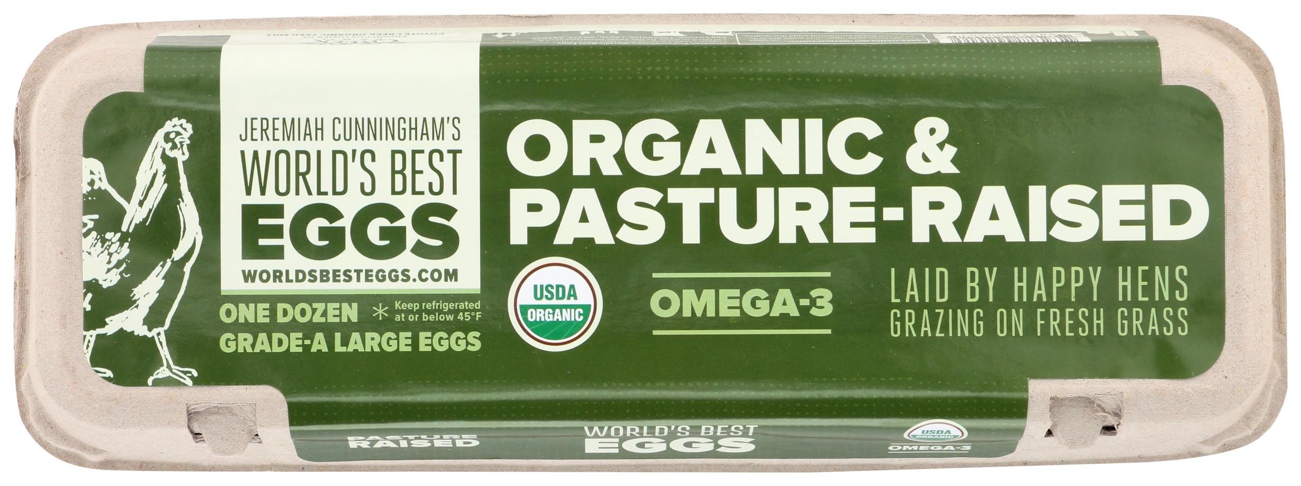 Worlds Best Eggs Organic Large Grade A Eggs, 12 CT
