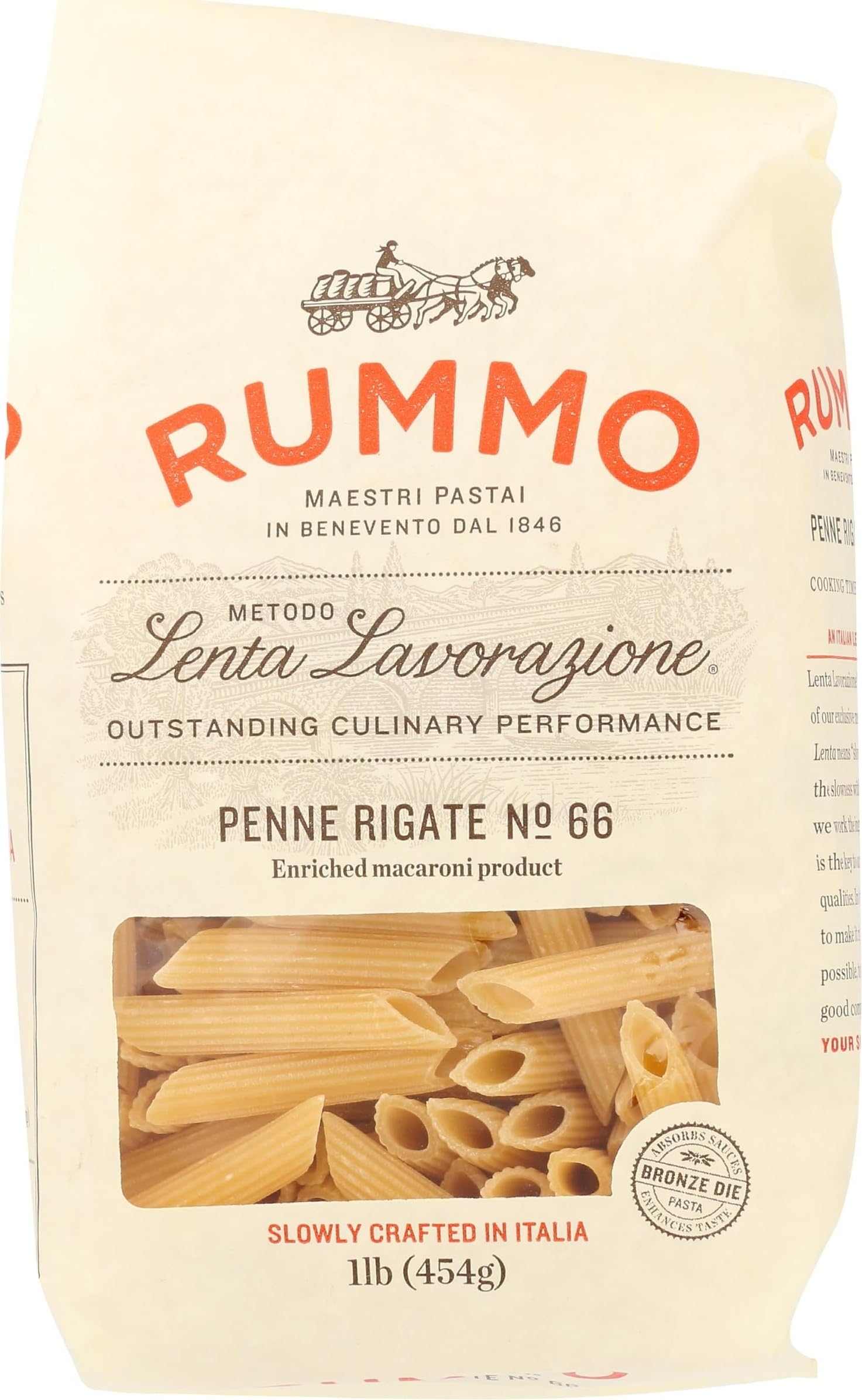 Rummo Pasta Penne Rigate, 16 Ounce