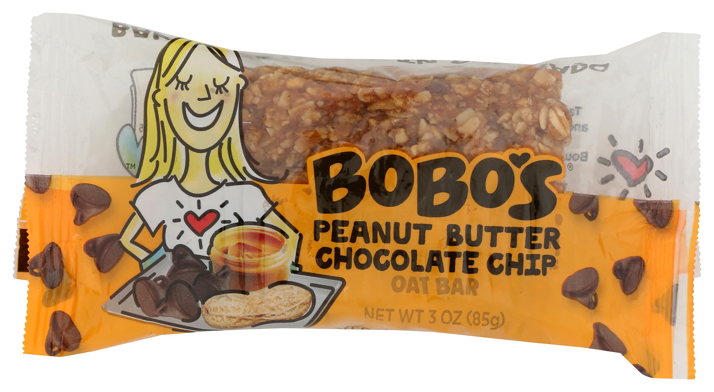 Bobo's Oat Bars, Peanut Butter Chocolate Chip, 3 Ounce | for On-the-Go Energy Boost! Pack of 12