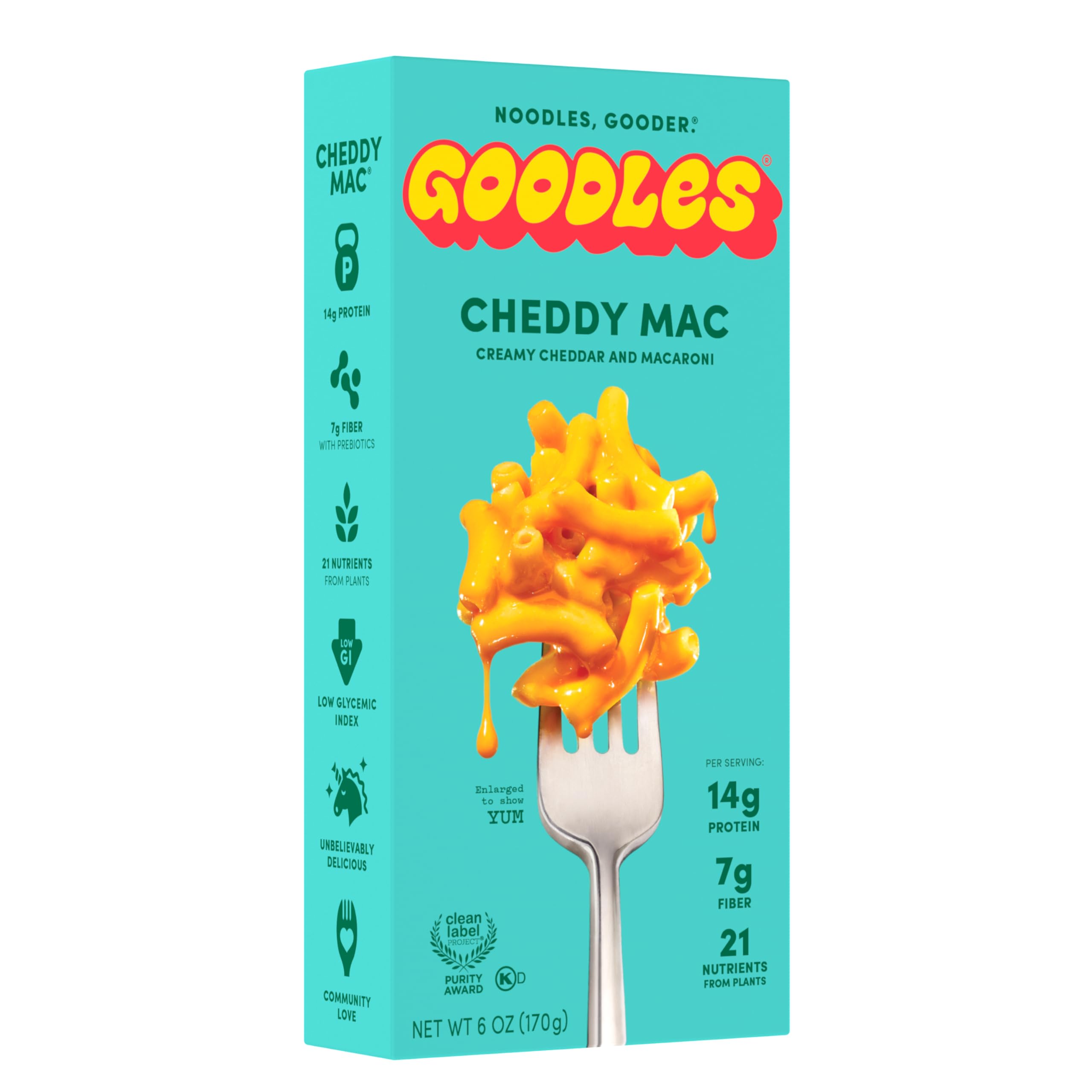 GOODLES Mac & Cheese Assortment 1-Pack, 6oz - 14g Protein | Nutrient Packed with Real Cheese, Fiber, Protein, Prebiotics, Plants, & Vegetables, Non-GMO, Organic Ingredients
