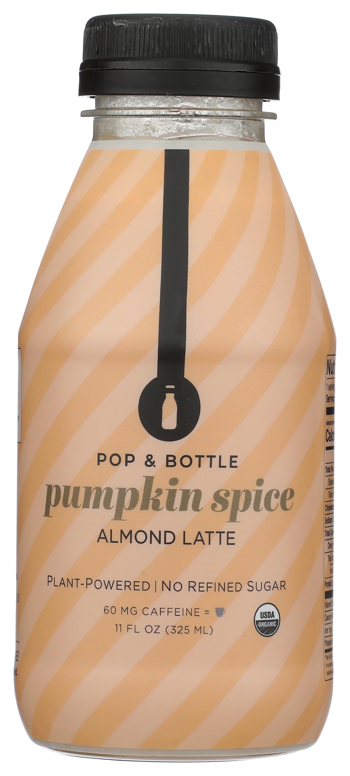 Pop and Bottle Organic Pumpkin Spice Almond Milk Latte, 11 FZ