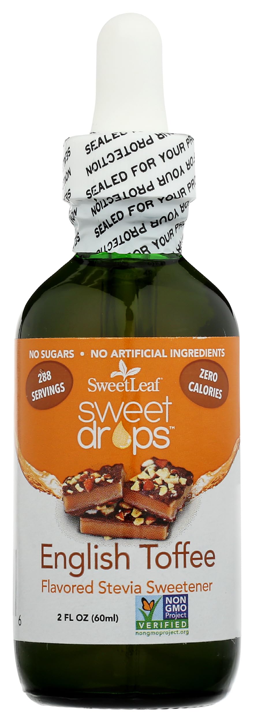 SweetLeaf Stevia Drops Liquid Sweetener, English Toffee - 2 Fl Oz, 1 Pack | Sweet Drops, Organic Stevia Leaf Extract, Zero Calorie, No Erythritol, Sugar Substitute, With Dropper