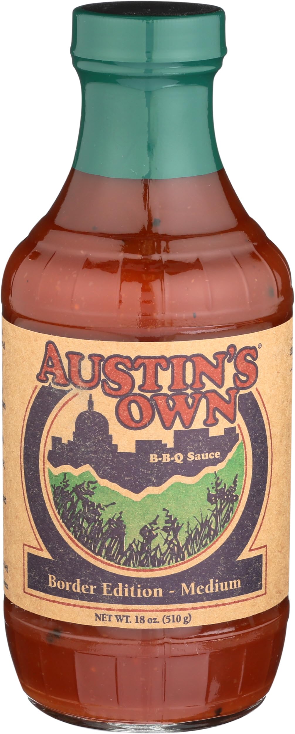 Austins Own, BBQ Sauce-Border Edition-Medium, 18 Ounce