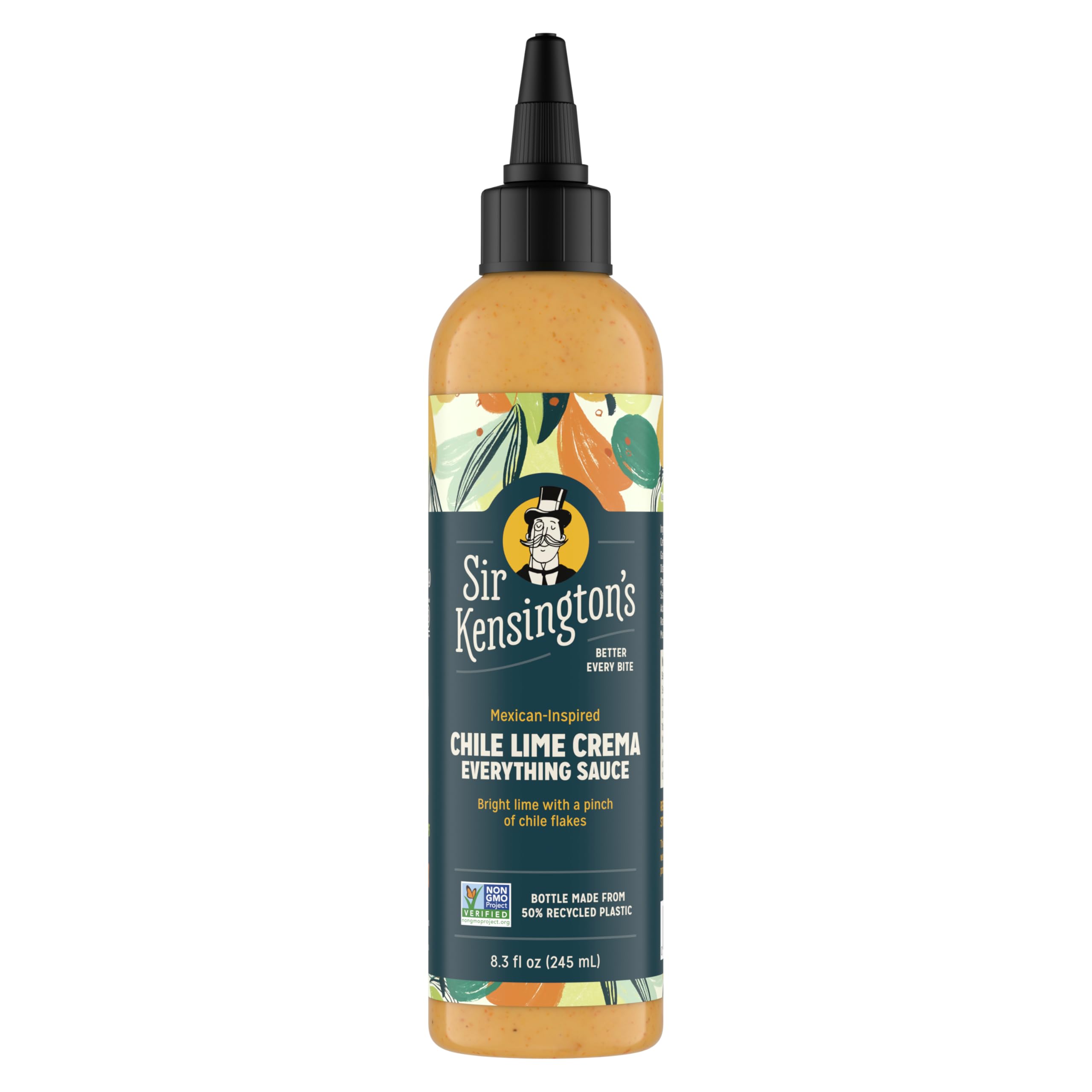 Sir Kensington's Chile Lime Crema Everything Sauce, Keto, Kosher 8.3 oz 1PK | For dipping, drizzling, dressing and flavor boosts; gluten-free; Non-GMO Project Verified; Chile Lime Crema; 8.3 oz.