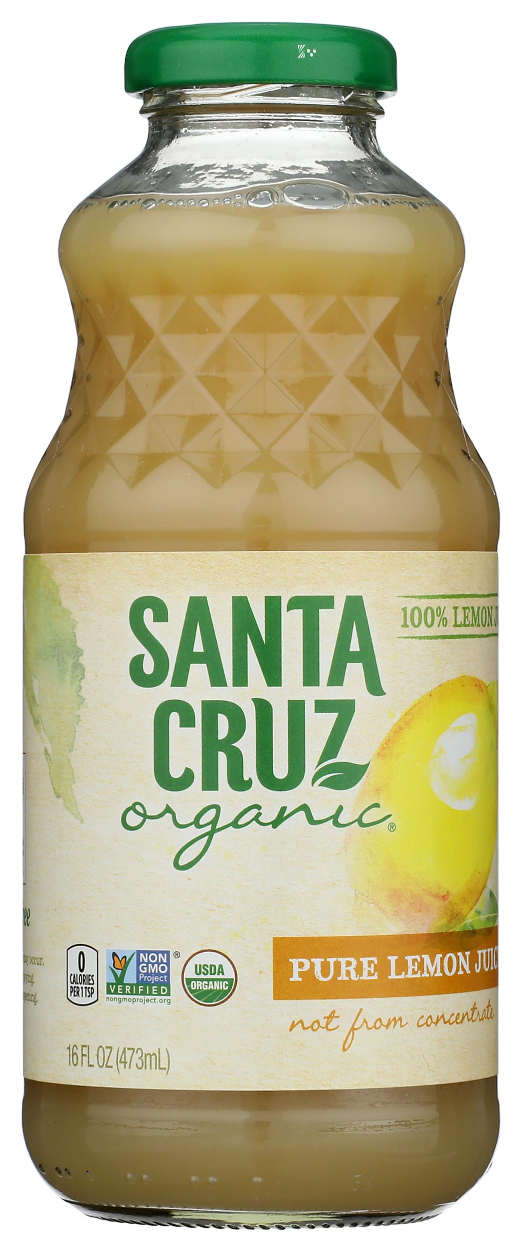 Santa Cruz Organic 100% Pure Lemon Juice, 16 Ounces