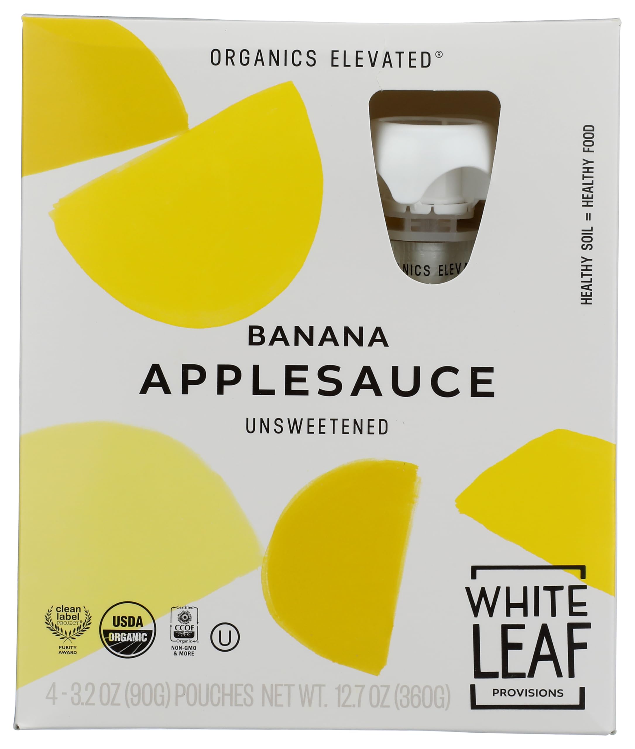 Organic Apple + Banana Applesauce 4pk, 14 Ounce