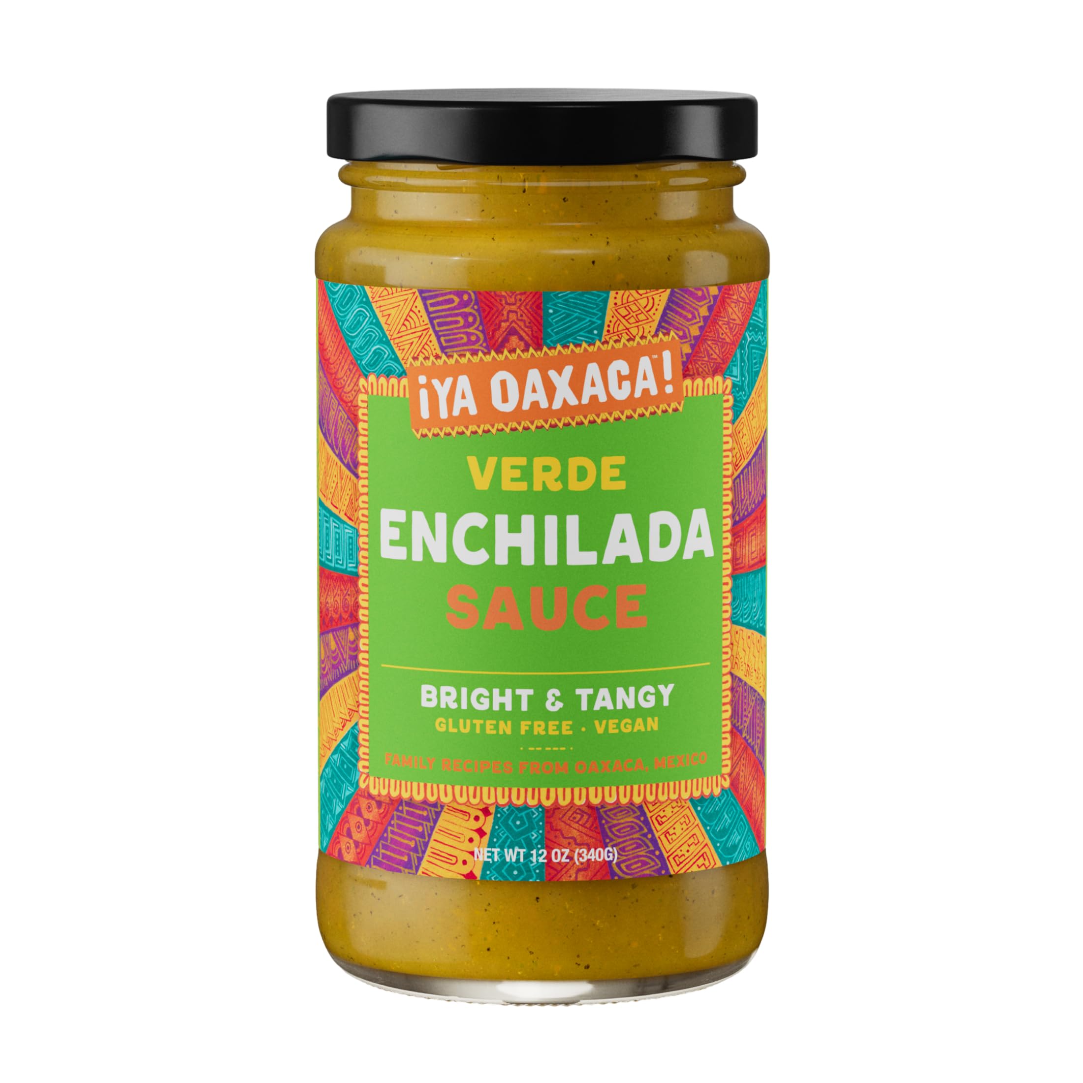 Ya Oaxaca - Verde Enchilada Sauce - Mild Spice - 12oz | Bright & Tangy - Made w/Premium Ingredients - Vegan, Gluten Free, Non-GMO - Great on Enchiladas, Eggs, Casseroles