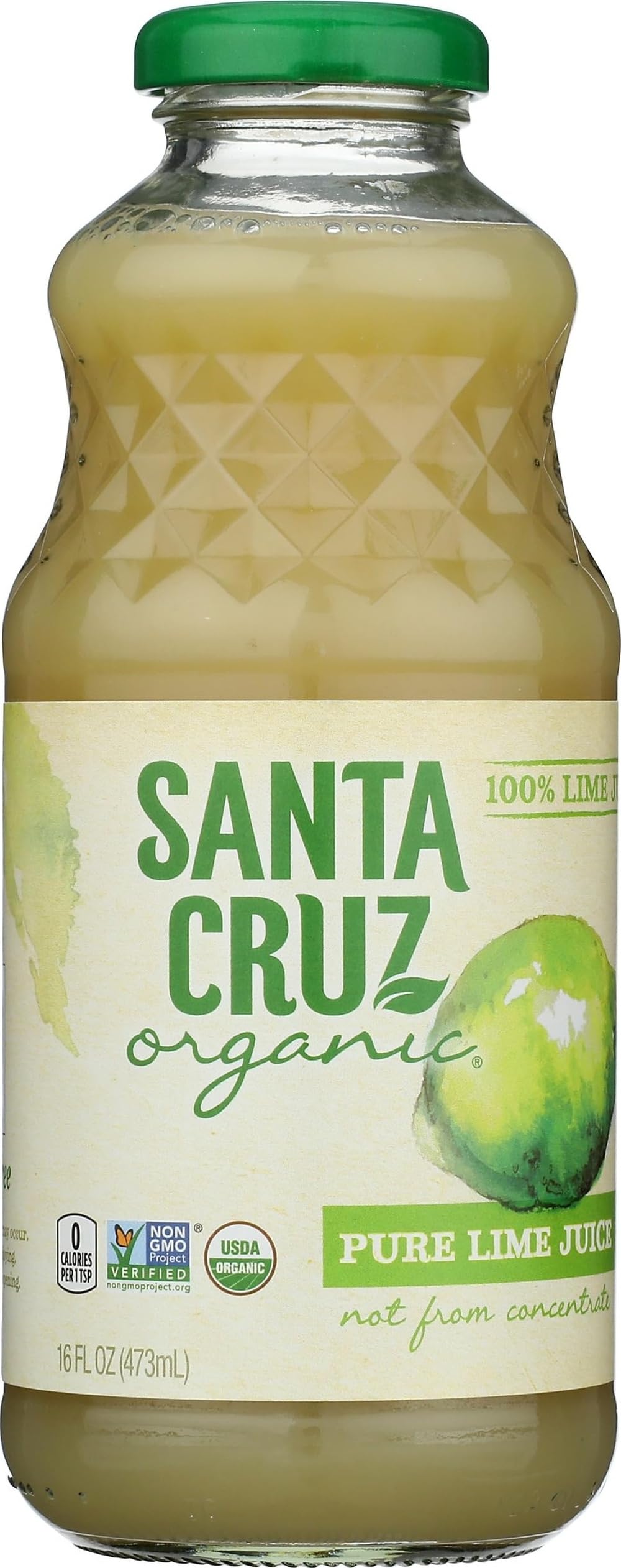 Santa Cruz Organic 100% Pure Lime Juice, 16 fl oz (Pack of 1)