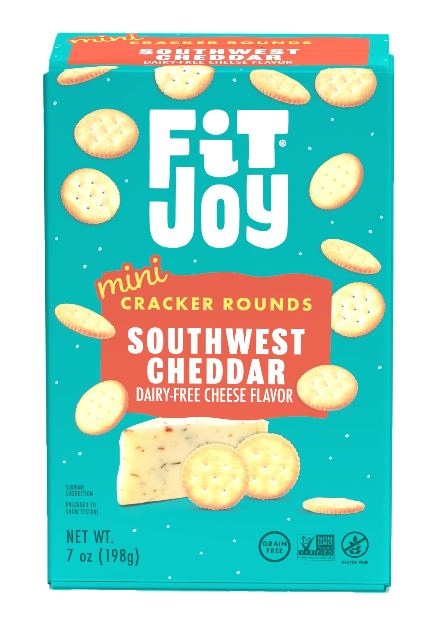 Fit Joy Southwest Cheddar Mini Crackers, 7 OZ