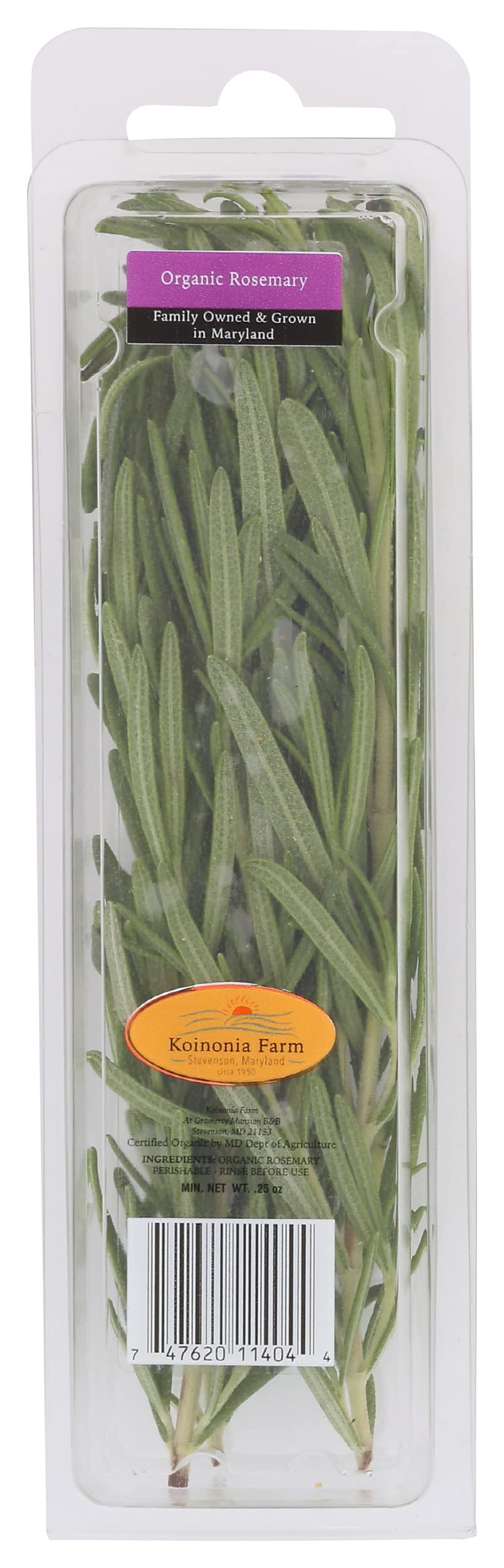 Koinonia Farm Organic Rosemary, 0.25 OZ